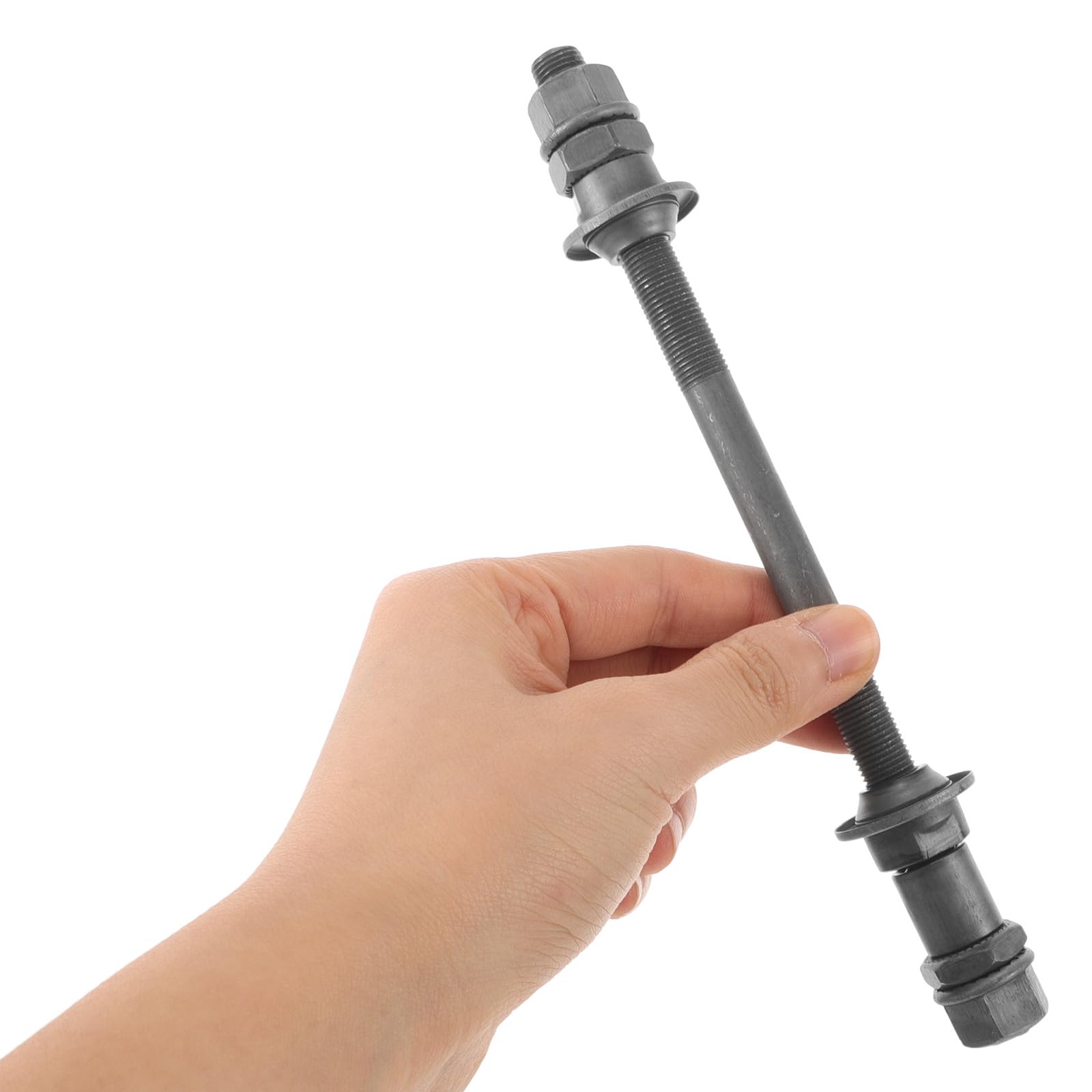 Kit Completo de Eje Trasero para Bicicleta Rodamientos y Base del Buje, Eje Gris Macizo de 180 MM para Bicicletas de Montaña y Uso Urbano