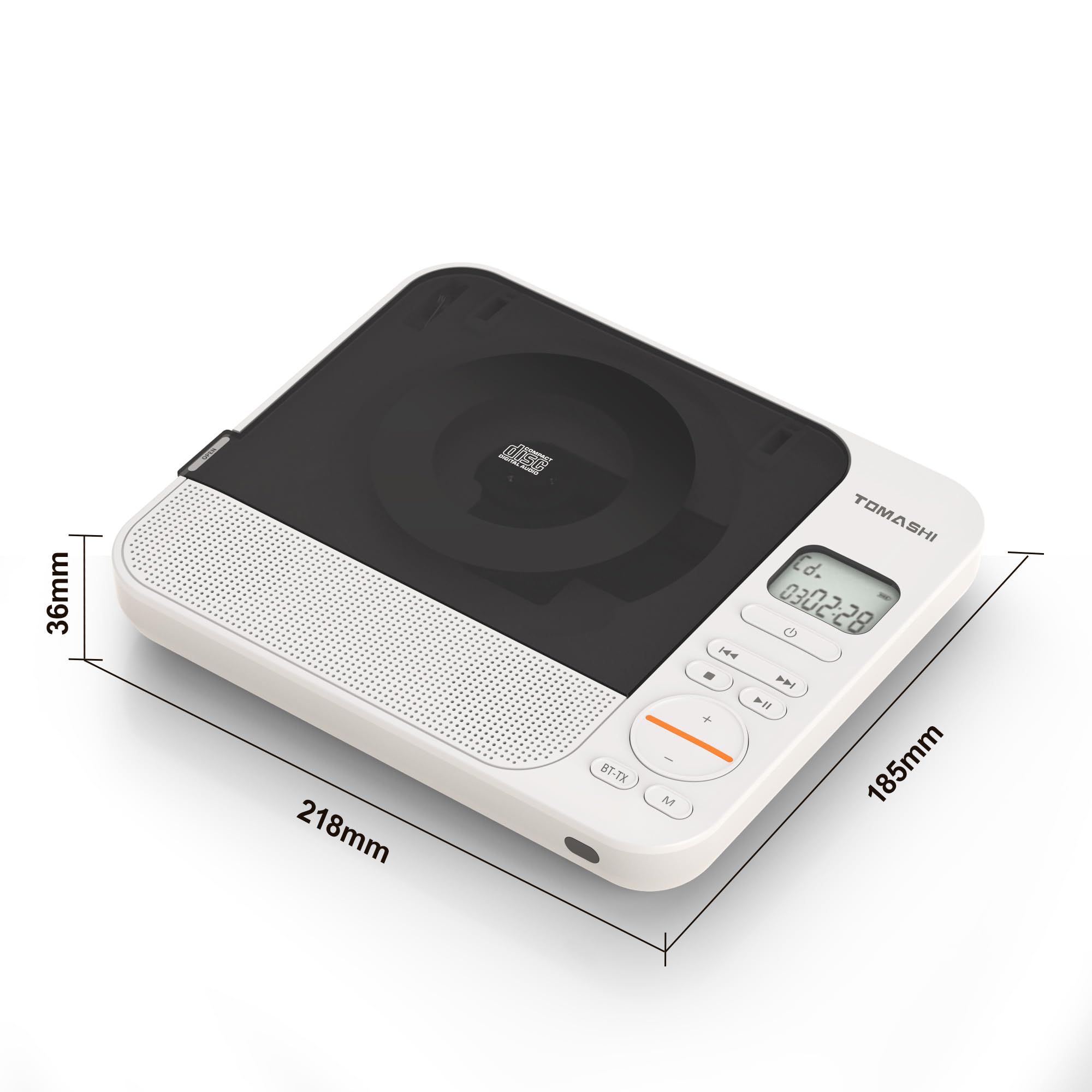 TOMASHI Lettore CD portatile con altoparlanti Blutooth Retro Lettore CD per casa desktop personale USB musica stereo ricaricabile con display LCD, lettore CD con telecomando, regalo per festival
