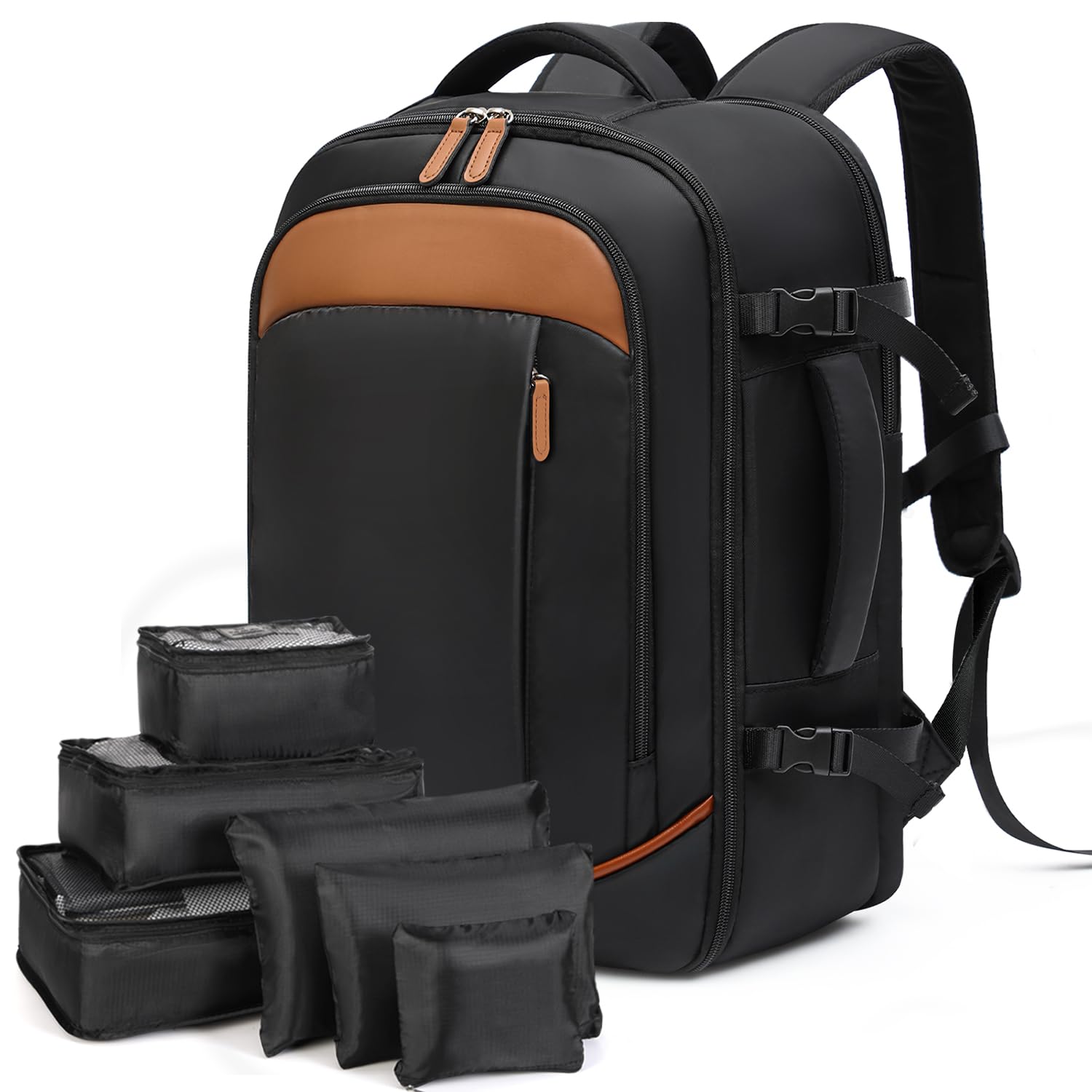 Lekespring Zaino Ryanair 40x20x25 - Zaino da Viaggio Aereo Bagaglio a Mano per Donne e Uomini, Bagaglio a Mano 40x20x25 Ryanair, Borsa Cabina con 6 Sacchetti Organizzatori per Scuola D'affari Casual
