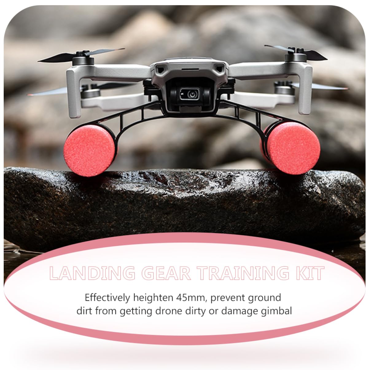 Yardwe Pata De Aterrizaje Flotante para Dron Extensor De Elevación Soporte Flotante Compatible con Mini 2 Uso Acuático