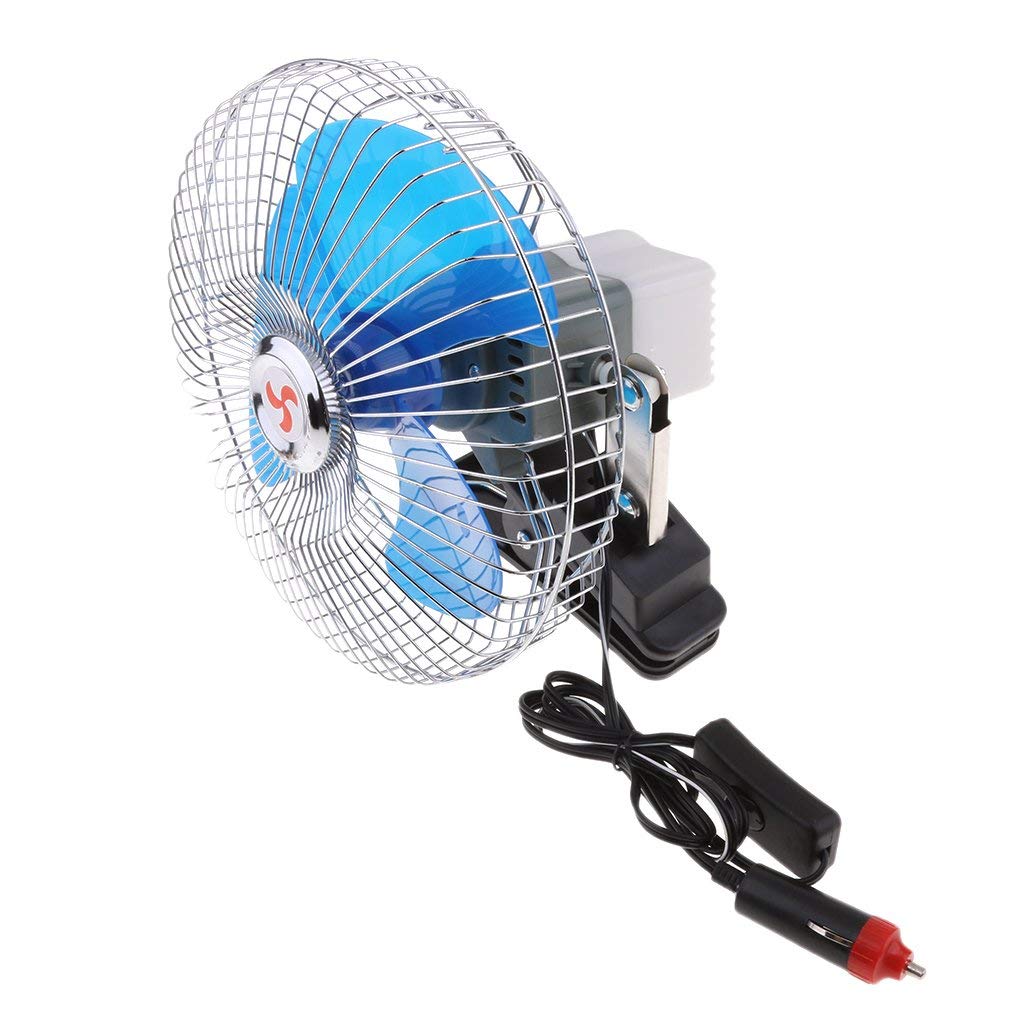 Ventola per accendisigari da auto, 12 V, con morsetto