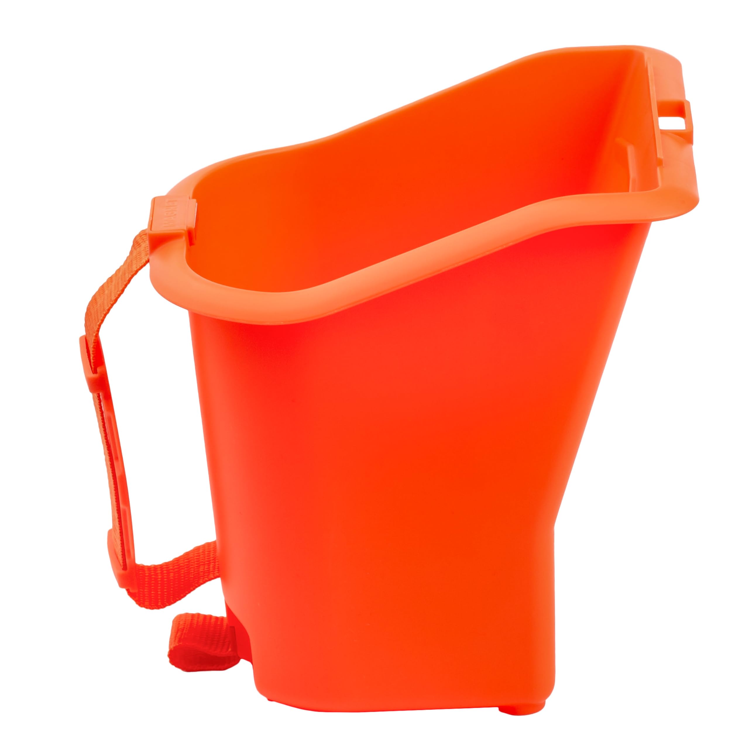 MIVOS Seau À Peinture avec 5 Inserts - 1l Pot À Peinture - Poignée Réglable - Seau en Plastique - Seau De Chantier avec Rainures Spéciales - Orange - Plastique Robust - Made in EU