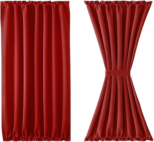 Miniatura 614 de DWCN Cortinas para puerta francesa: cortina térmica con bolsillo para barra para puertas con ventana de cristal, puertas de cocina y patio