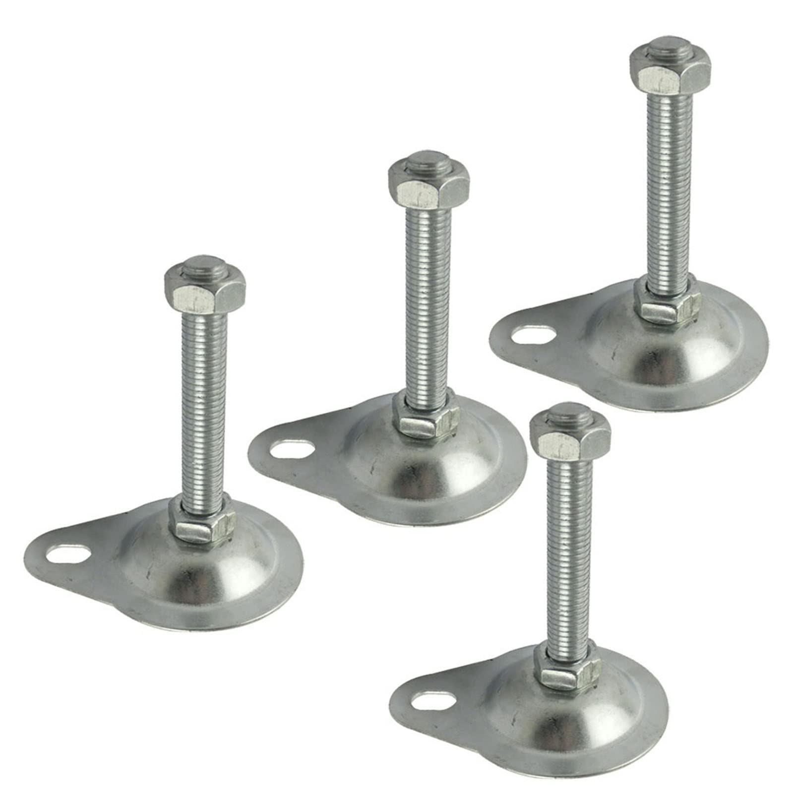 vfdaSWQQ levelling foot, 4pcs, Articulated Feet 76mm Diameter Base Leveling, for Garages, Offices, Restaurants(M12x150mm)