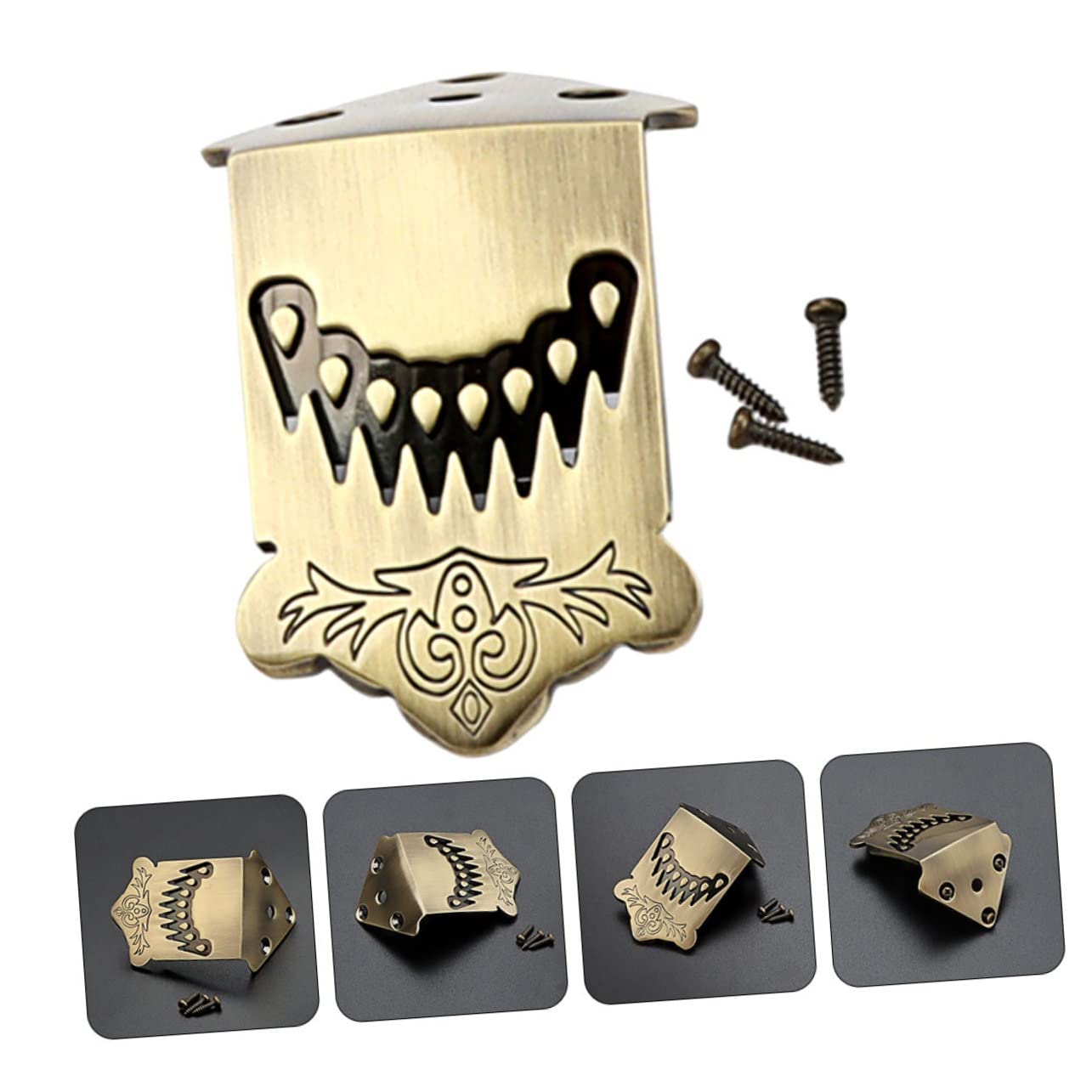 ibasenice 5pièces Mandoline Cordes Queue Métal Arqué Avec Motif Plume Accessoire Pour Améliorer Intonation Volume
