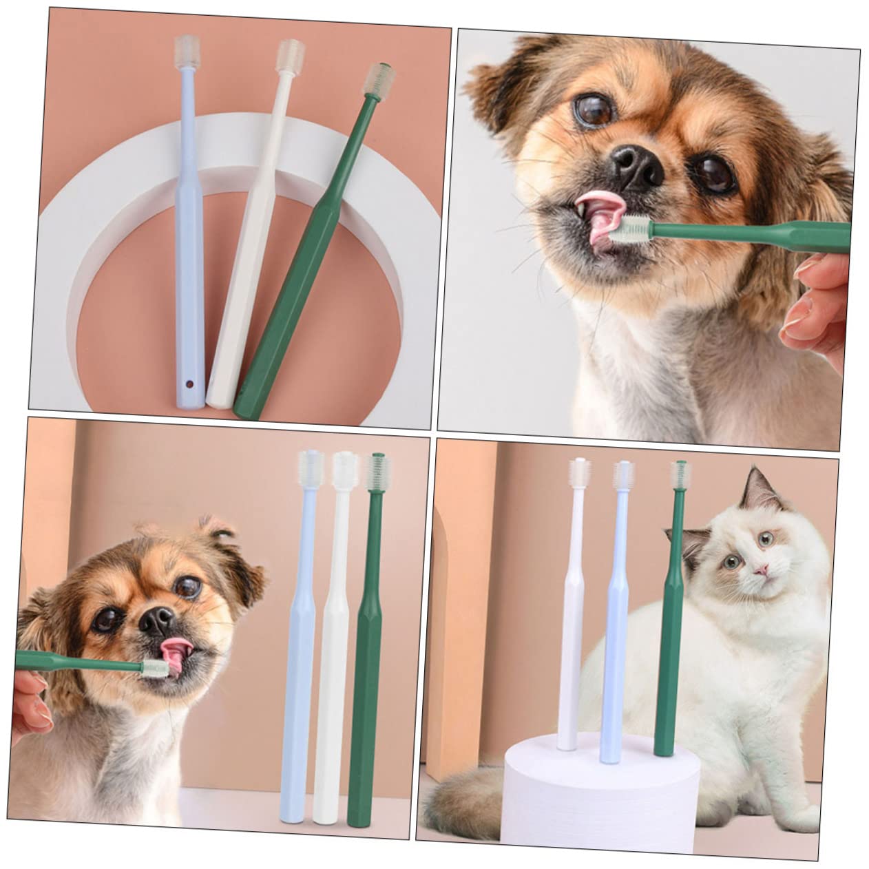 YARNOW 12 Pièces brosse à dents trucs de voyage brosse à mâcher pour fournitures d'entretien ménager brosses à dents chiot Fournitures pour animaux portable Provisions Plastique