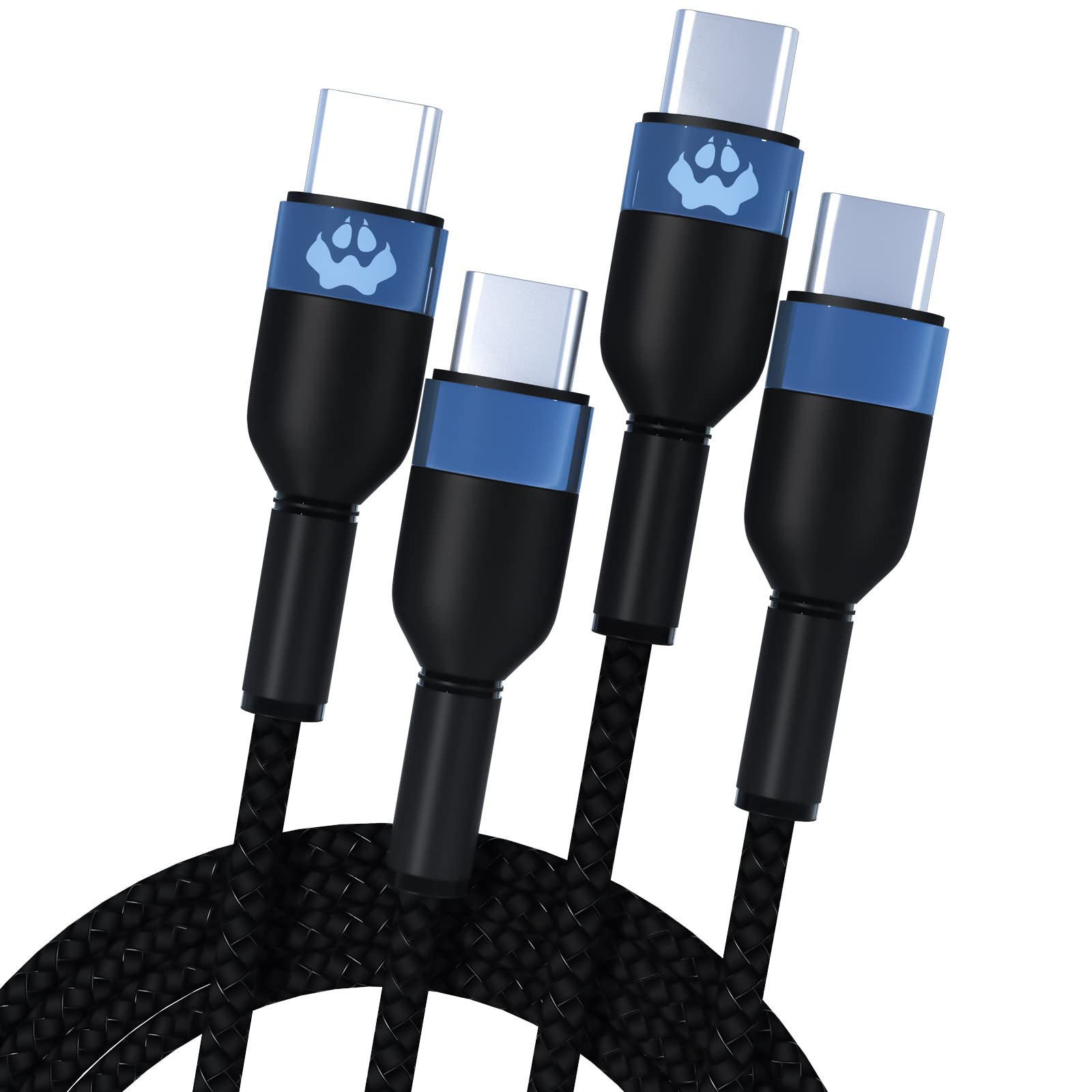 PAWHITS 2 Pack 1M USB C to USB-C Charger Cable Fast Charging Nylon Braided Type C to Type C cable Compatible with Google Pixel 5/4/4 XL Samsung Galaxy S22 S21 S2 1iPad Air/Pro 2021 2020 and more