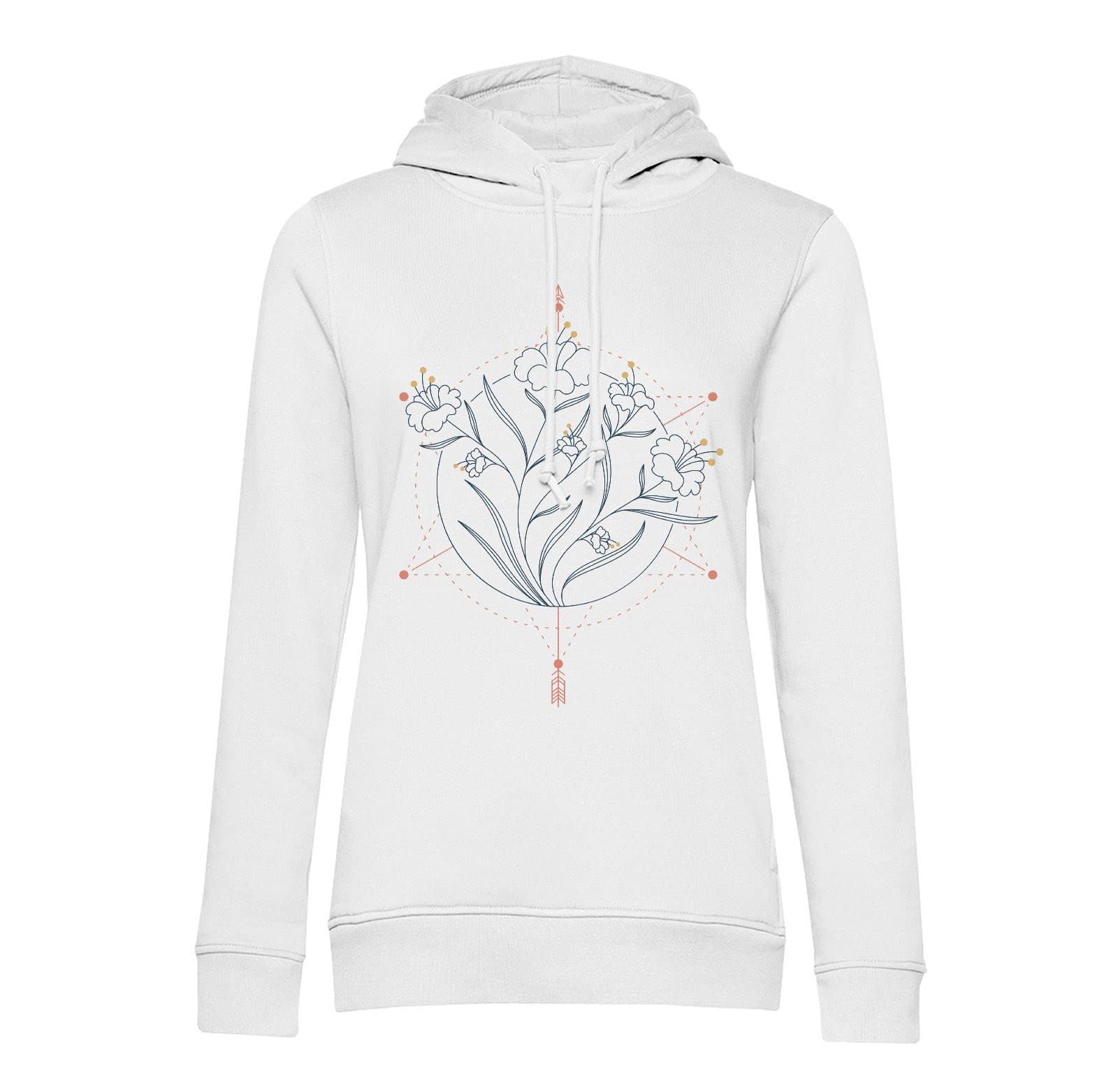Sweat à capuche anthophile coton imprimé ésotérisme et fleurs - 2