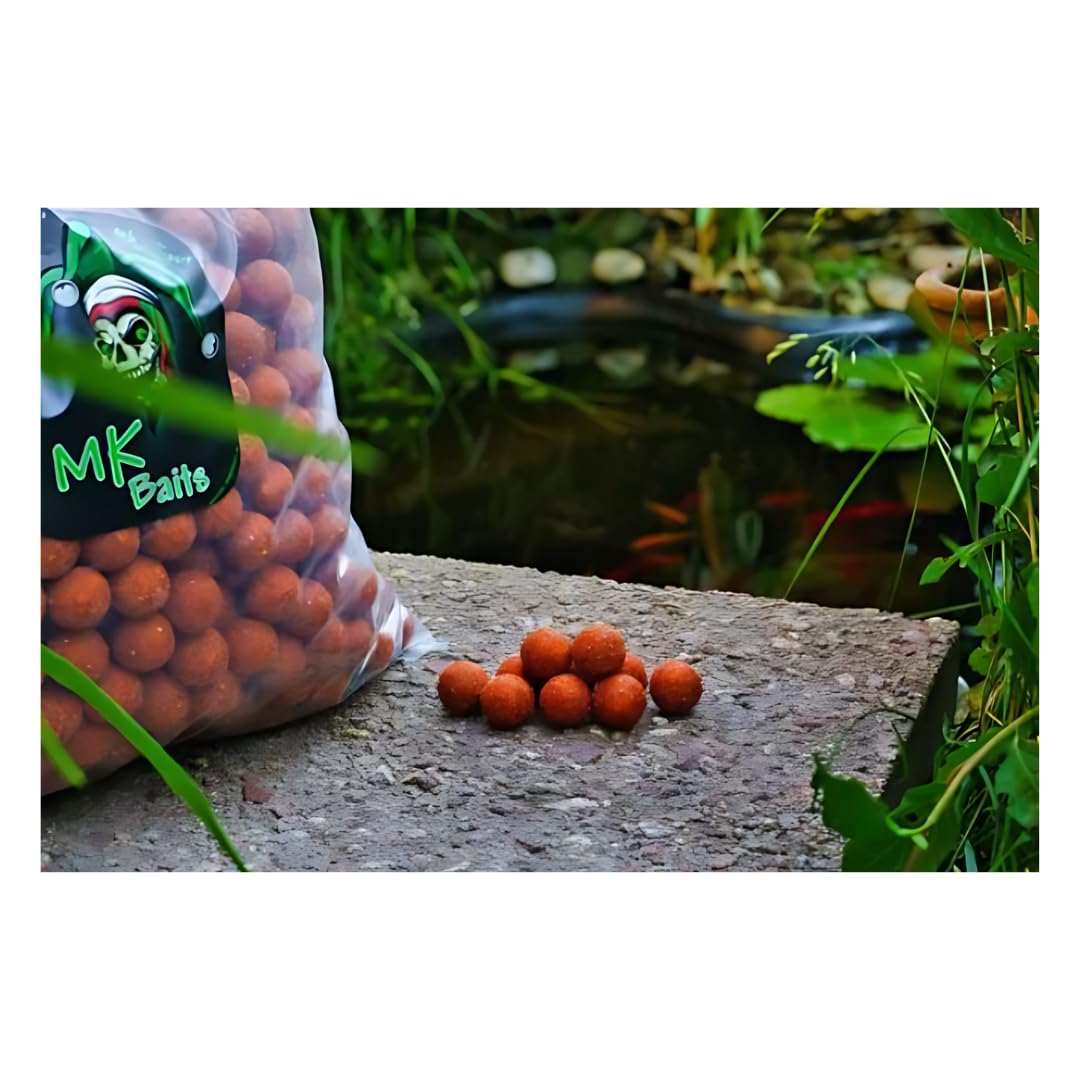 MK-Angelsport Boilie - Krill 20mm 5kg - Instant Active Boilies Hochattraktive Karpfenköder mit Süß-Cremigem Scopex Aroma & Natürlichem Krill