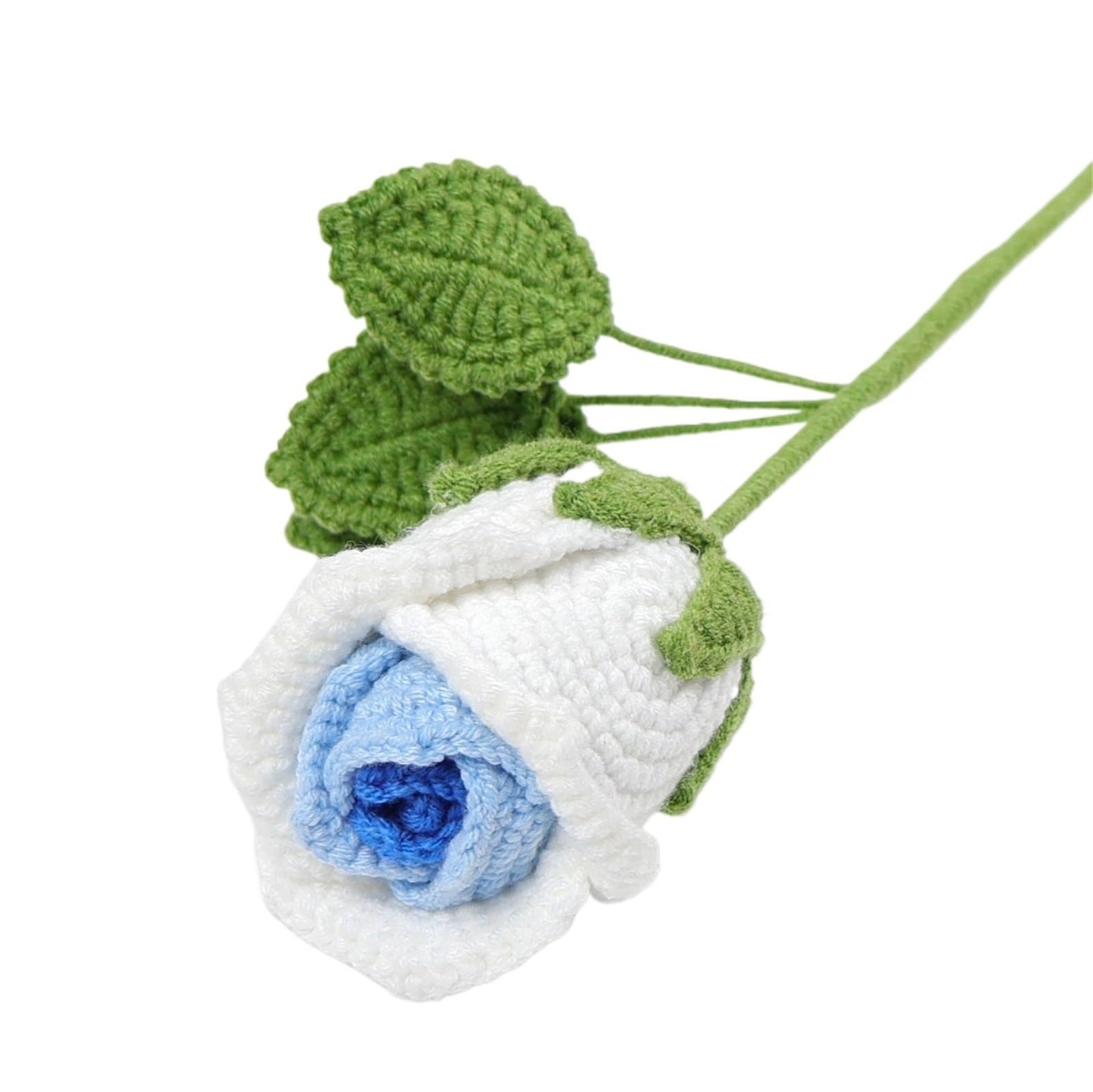 ENWWCH Big Rose Crochet Flowers Creative Knitting Handwoven Bouquet For Home(Color9)