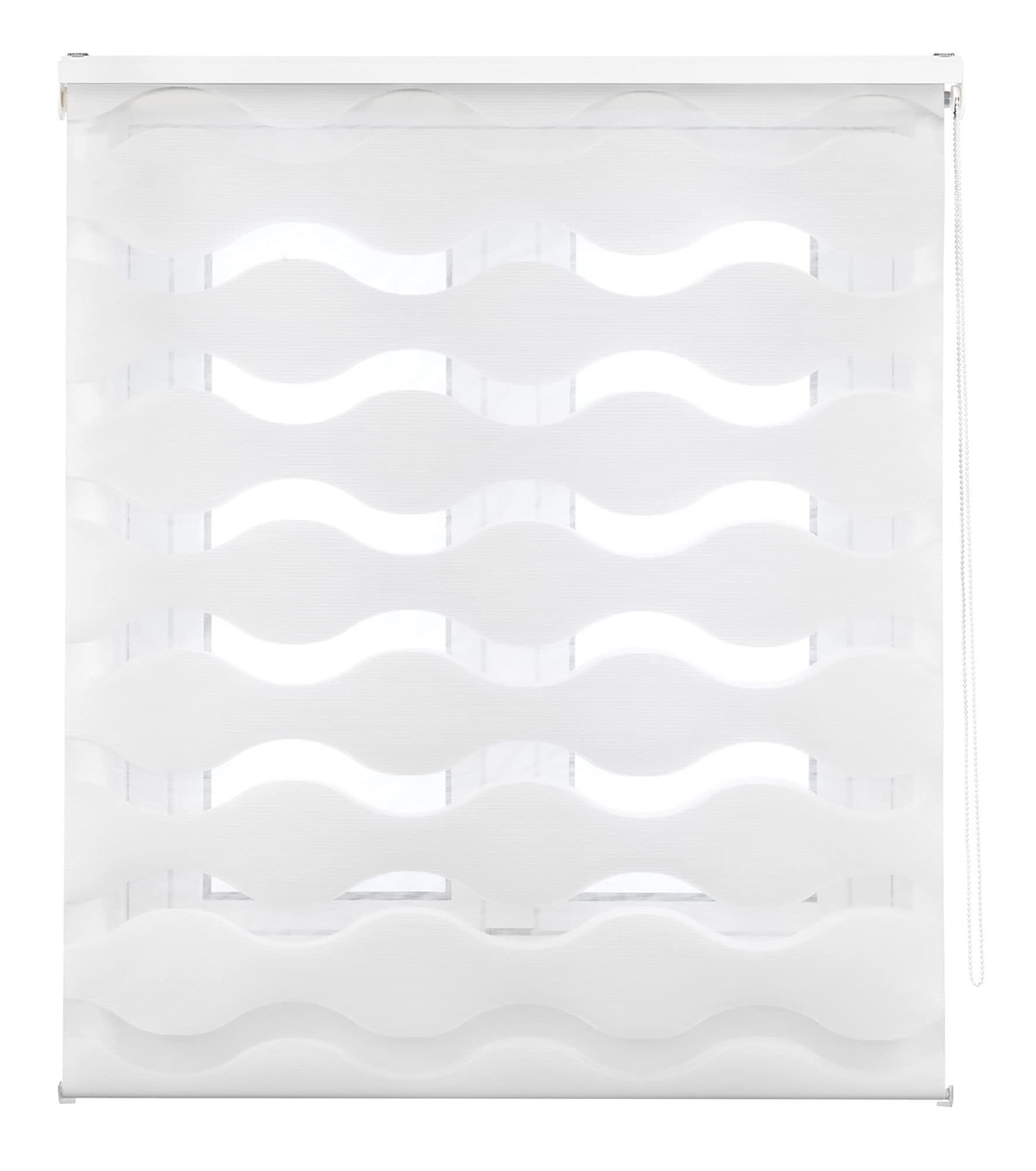 Blindecor Double épaisseur Nuit et jour méditerranéen, Blanc, 80 x 180 cm