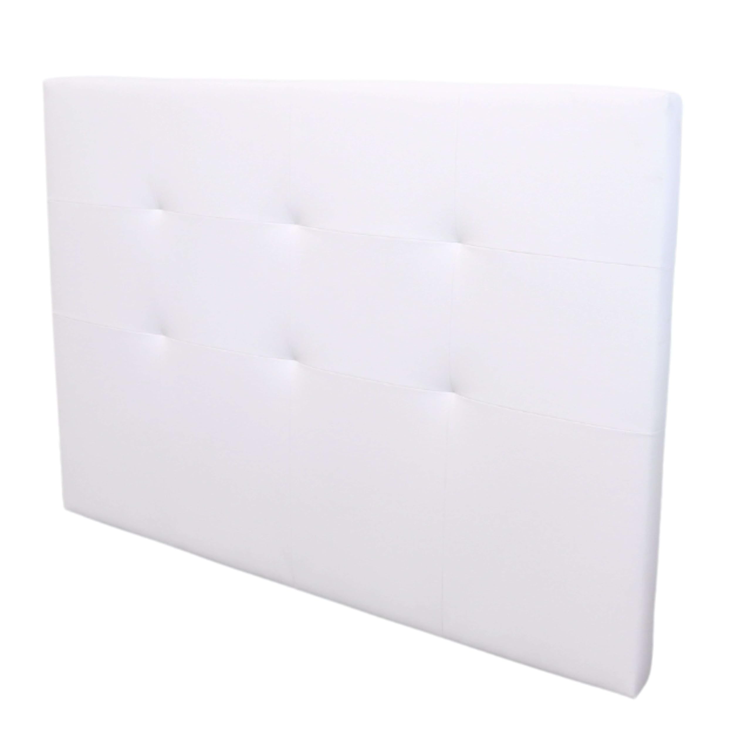 Cabecero Anais de Polipiel para Cama Matrimonio en Color Blanco 165,5 x 118 cm