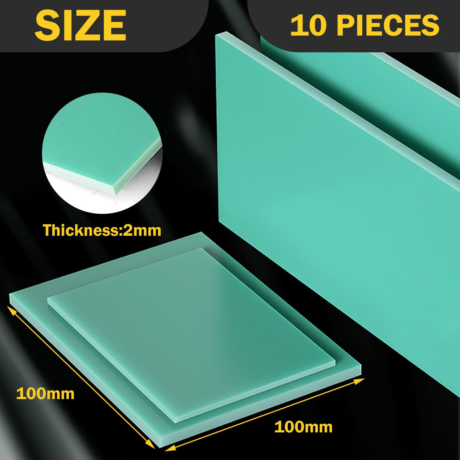 Amazon.co.jp: COYOUCO 1枚 FR4 ガラス繊維シート 500x500mm