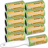[page_title]-Bestcount 10er-Set Fusselrolle mit Griff, Kleiderbürste Fusselbürste, vorperforiert 60 Blatt - 8,4 Meter pro Rolle