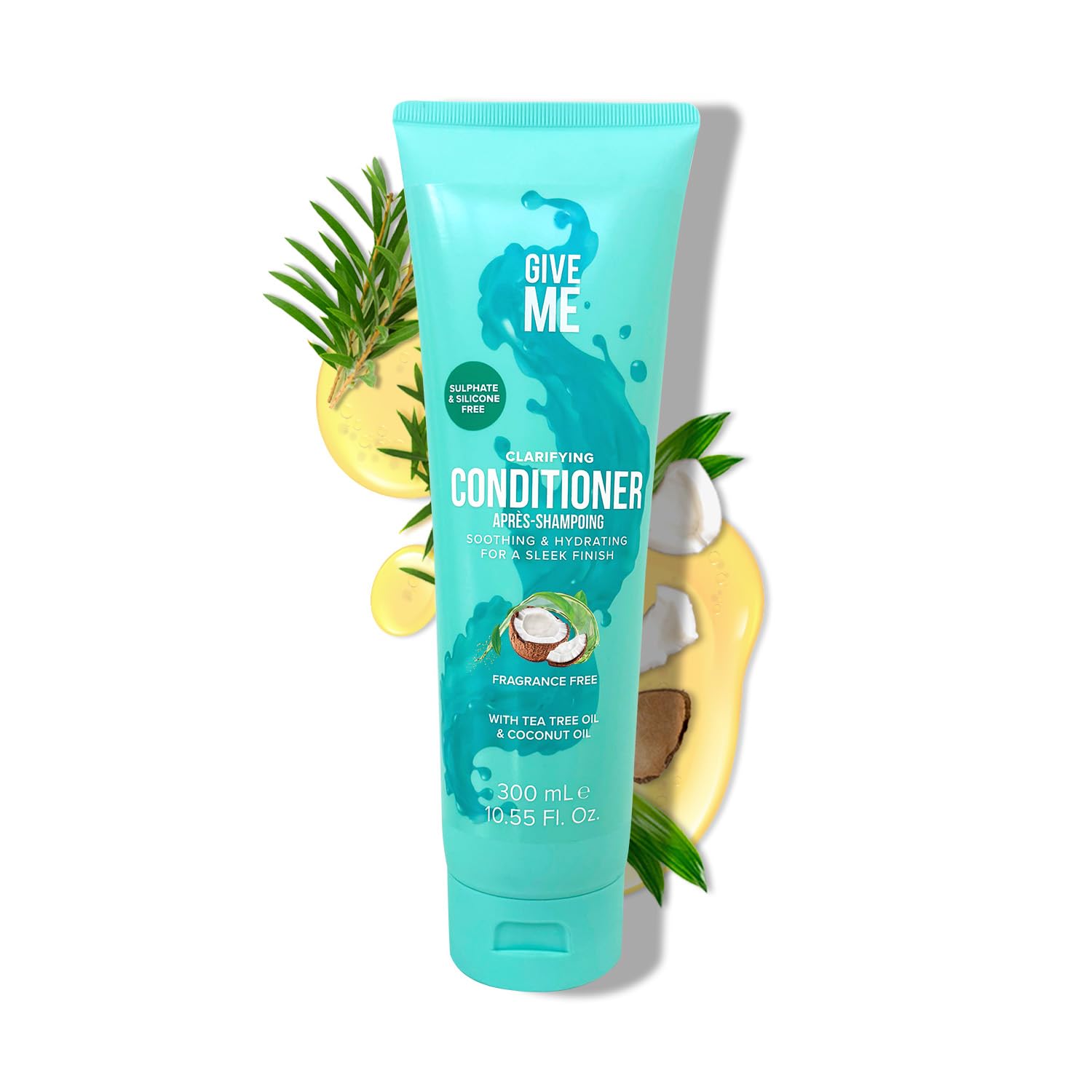 Give Me Cosmetics, Conditioner for Hair Sensitive Scalp, Coconut, Olive Fruit & Tea Tree Leaf Oils, Sulphate, Silicone & Fragrance Free