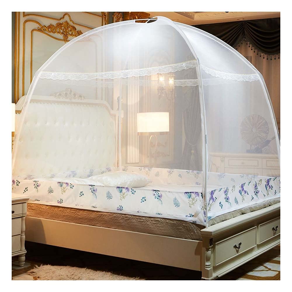 GJMSSMY Pop Up Mosquito Net, Portable Tent Travel Three Door Zipper Bed Net, Easy Installation And Fine Mesh, Perfect For Bedroom Outdoor,1,180 * 220cm