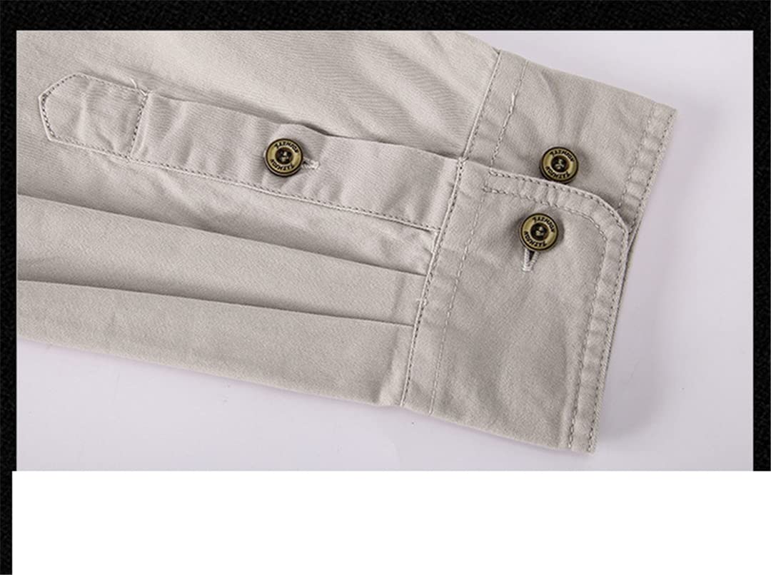 Disimlarl Cargo koszule z długim rękawem dla mężczyzn, oversize, wojskowe ubrania, bluzka na co dzień, 67001 5, 5XL