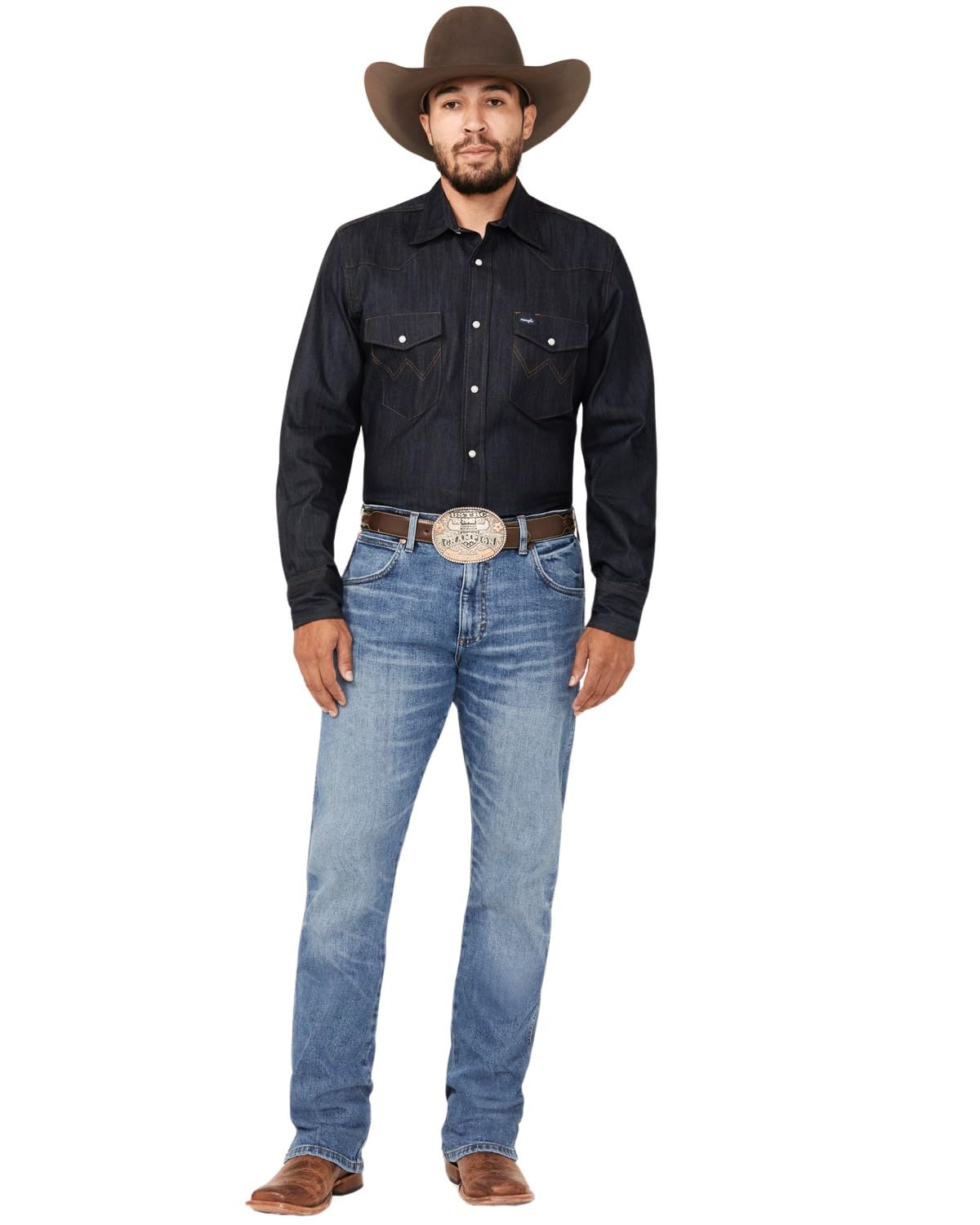 Wrangler Men's Retro Slim Fit Boot Cut Green Jeans