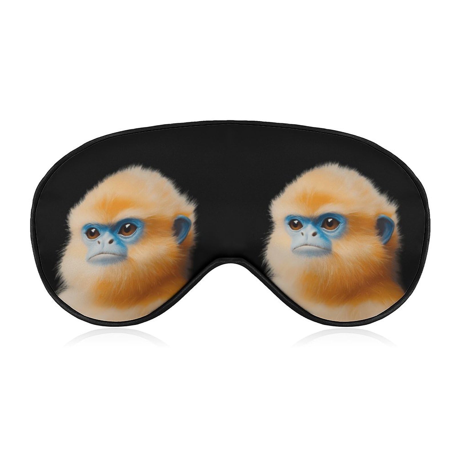 Snub Nosed Monkey Sleep Mask Eye Shade Cover Adjustable Strap for Travel Lunch Break Women Men