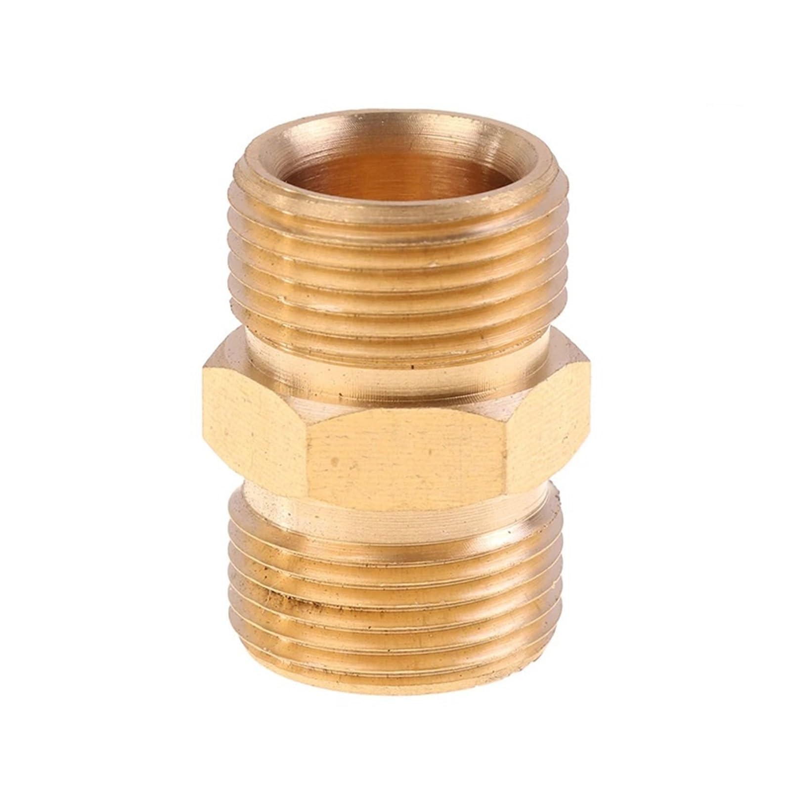 Bngdfdgh Men's M22-15 1Pcs Copper M22 14Mm And 15Mm Thread Fe Hose Coupler Adaptor High Pressure Washer Extension Connector Adapter(M22-15)