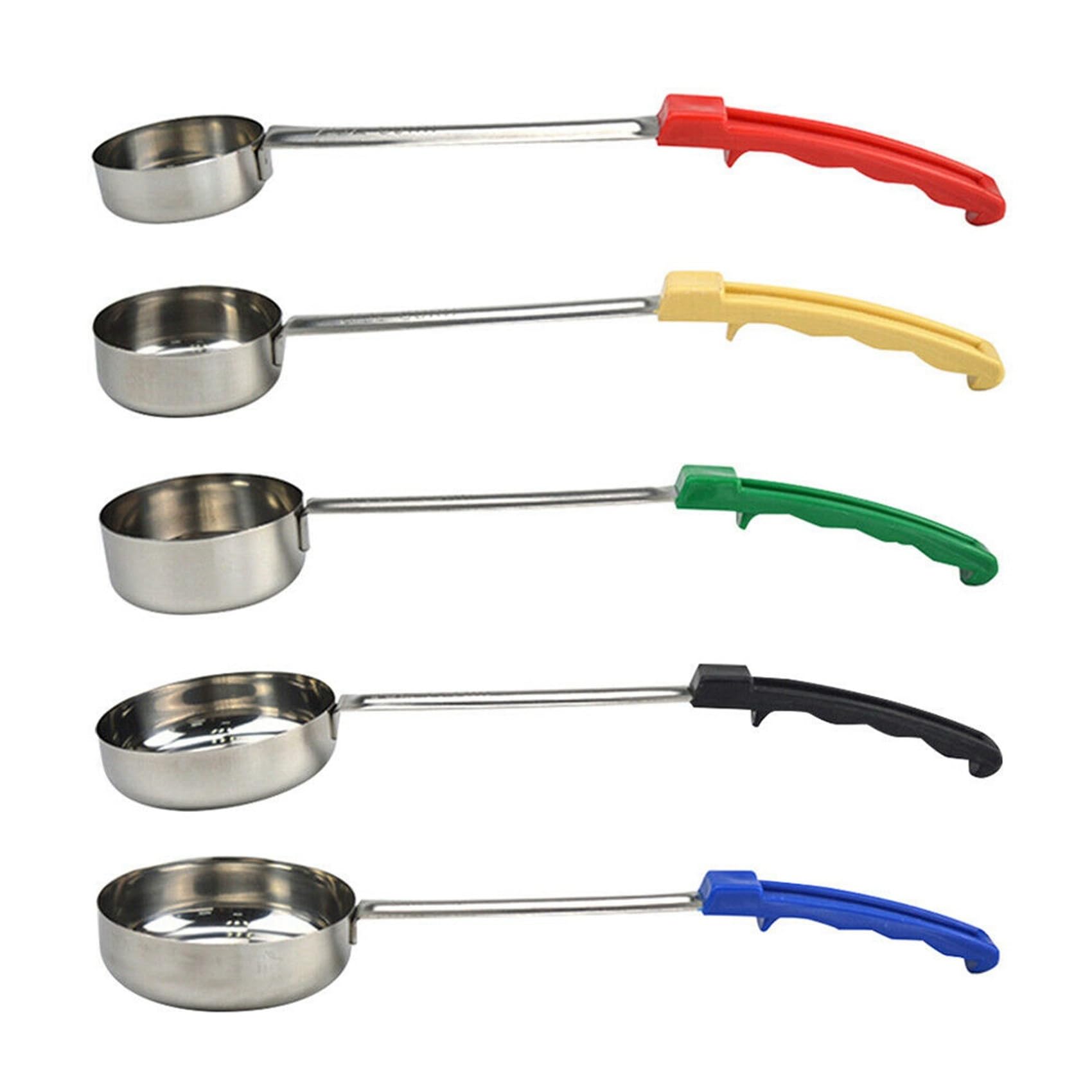 CTRLZS Pizza Spread Sauce Ladle Spoon with Long Rubber Handle Anti-Hot Pizza Spread Ladle Measuring Soup Spoon Cooking Tools