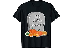 Funny Halloween Gravestone I Did My Own Research Tombstone T-Shirt