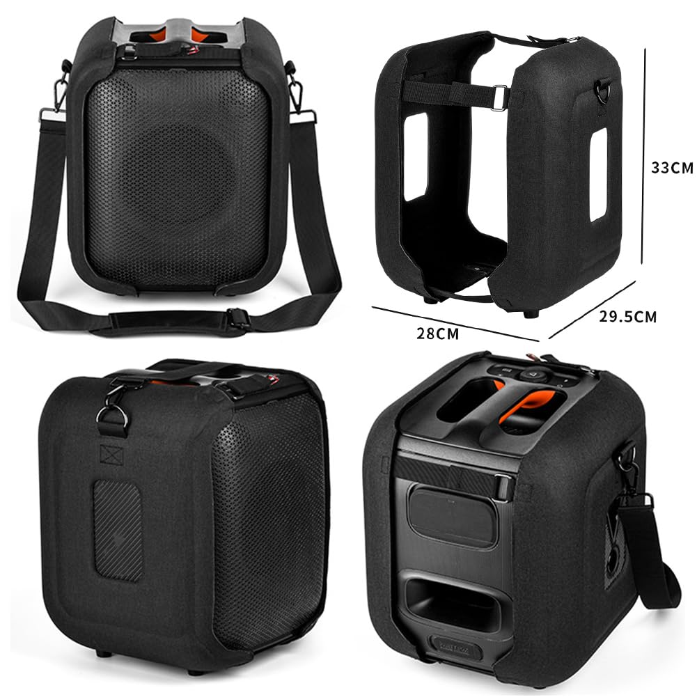 Eva - Custodia per tracolla da viaggio, antiurto, antigraffio, anti-caduta, con tracolla e piedini di supporto di base per speaker Essential