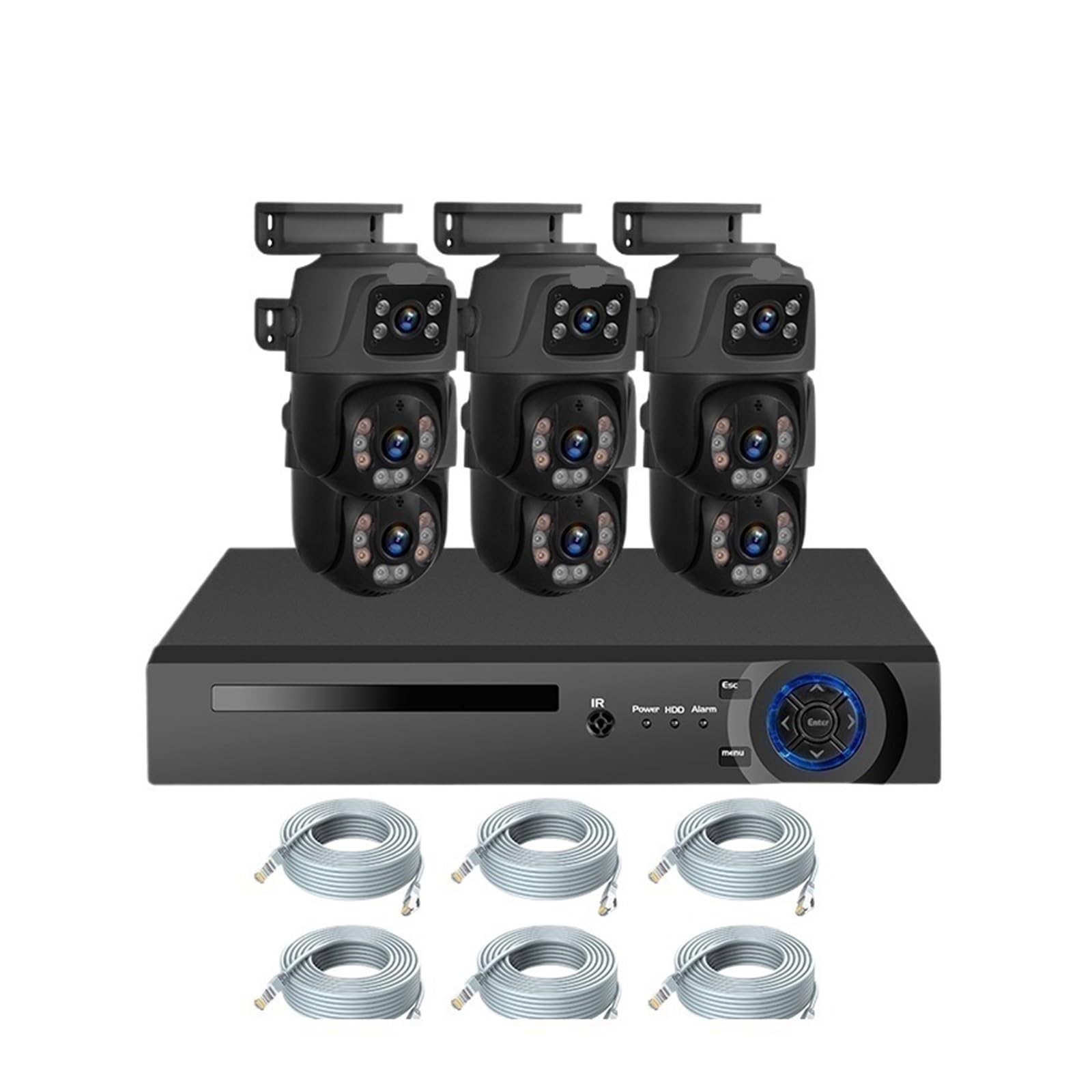 Sistema di telecamere di sorveglianza HD POE impermeabile da 6 MP