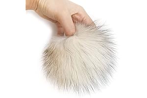 Genuine Raccoon Fur Pom Pom Balls for Hats, Detachable Hat Pompoms
