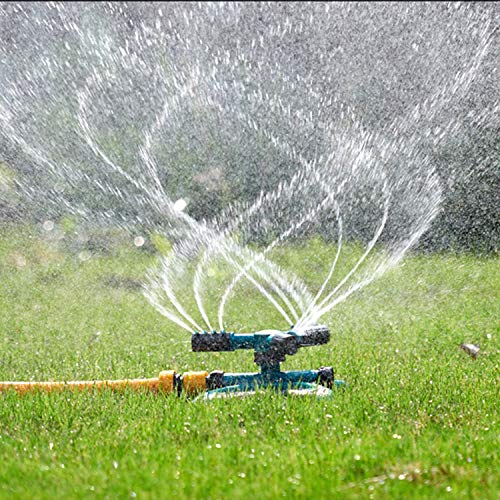PAL&SAM Garden Yard Sprinkler, 360 Degree Rotating Water Sprinkler for Lawns and Garden Water Sprinklers Oscillating for Lawn 3600 Sq Ft Coverage
