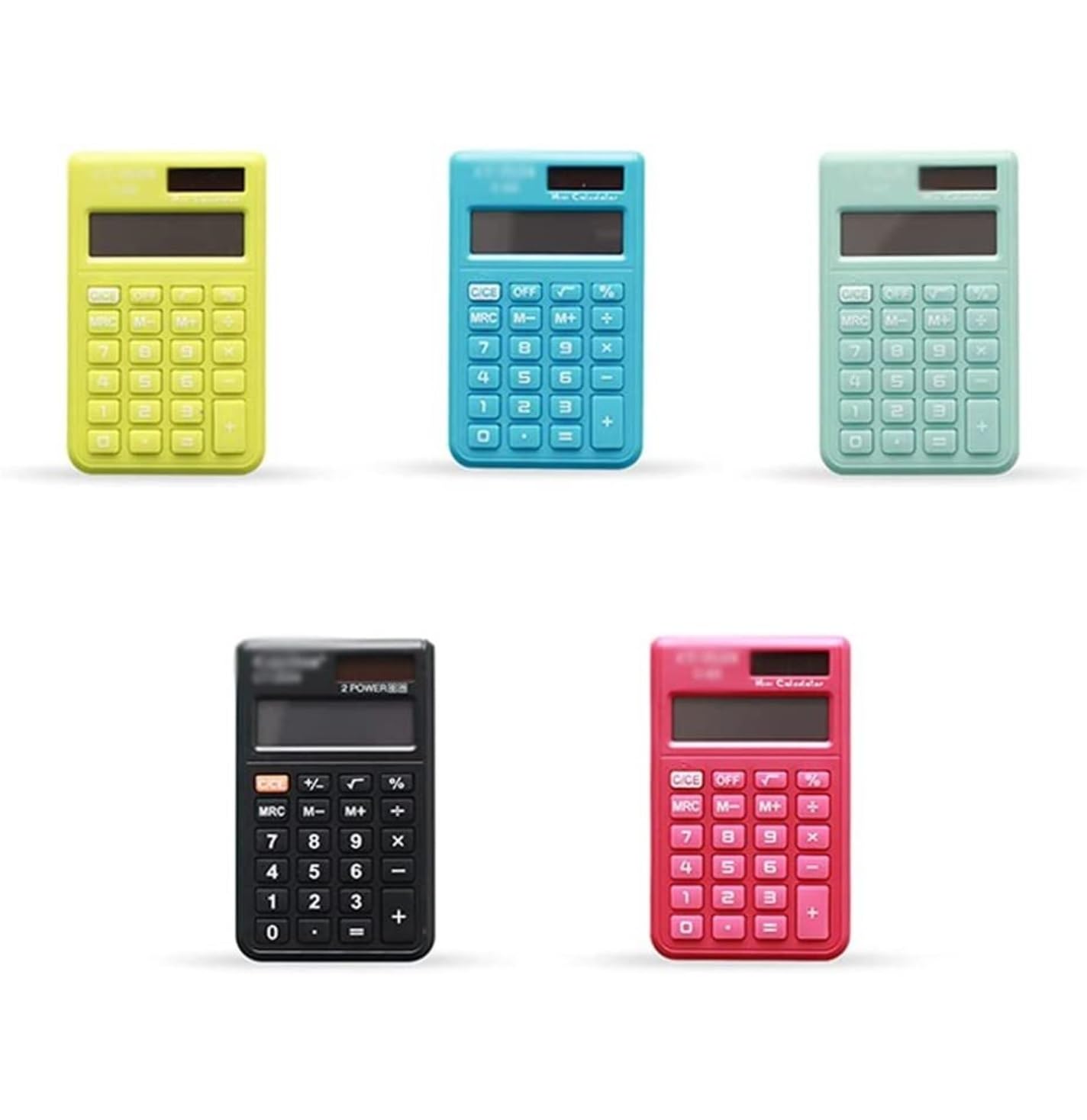 Fourniture Scolaire Calculatrice Électronique 8 Chiffres LCD Grand Écran Double Alimentation Fonction Standard Solaire Maison Outils Auxiliaires(Grün)