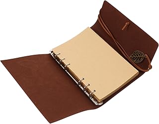 VILLFUL Manual Fichário De Viagem Cadernos Kraft Mini Cadernos Diário Vintage Bloco De Notas Diário De Couro Pu Caderno Encadernado Em Couro Papel De Viagem Café Bloco De Notas De