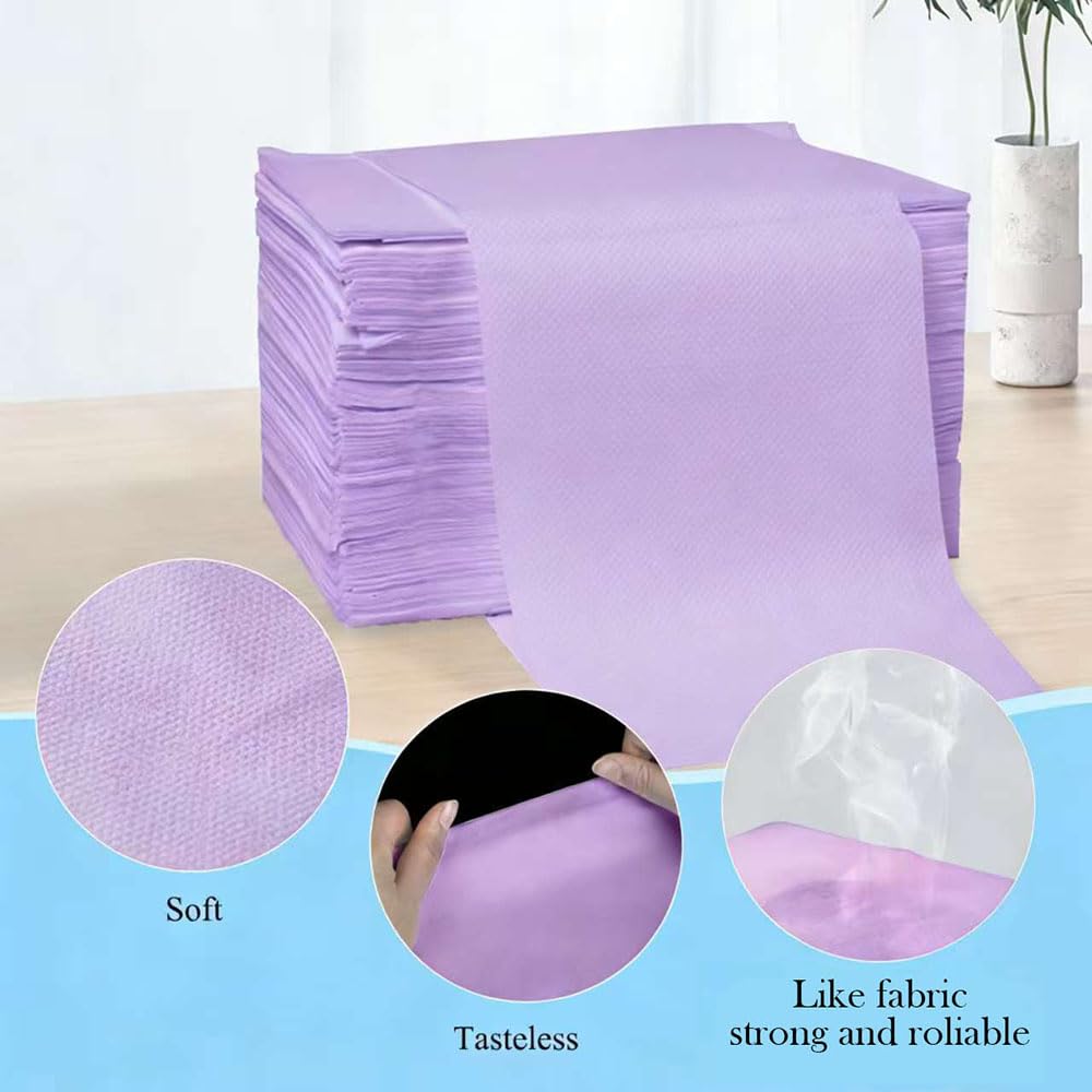 100 sábanas desechables de 31.5 x 71 pulgadas, fundas de cama de tela no tejida para máxima higiene y comodidad en masajes, tatuajes, tratamientos de belleza y spa, sábanas transpirables y duraderas