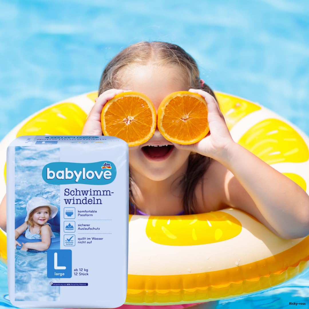 babylove Lot de 12 couches de bain taille L à partir de 12 kg