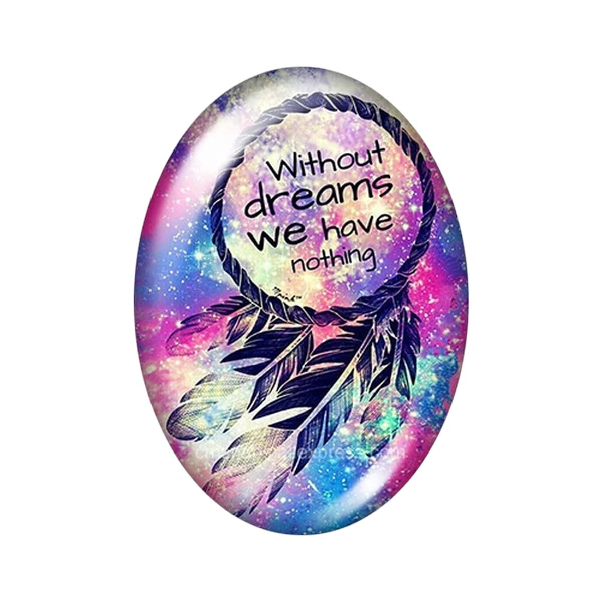 Dream Catchers Dreams Come True 13X18Mm/18X25Mm/30X40Mm Oval Photo Glass Cabochon Demo Flat Back Tb0012
