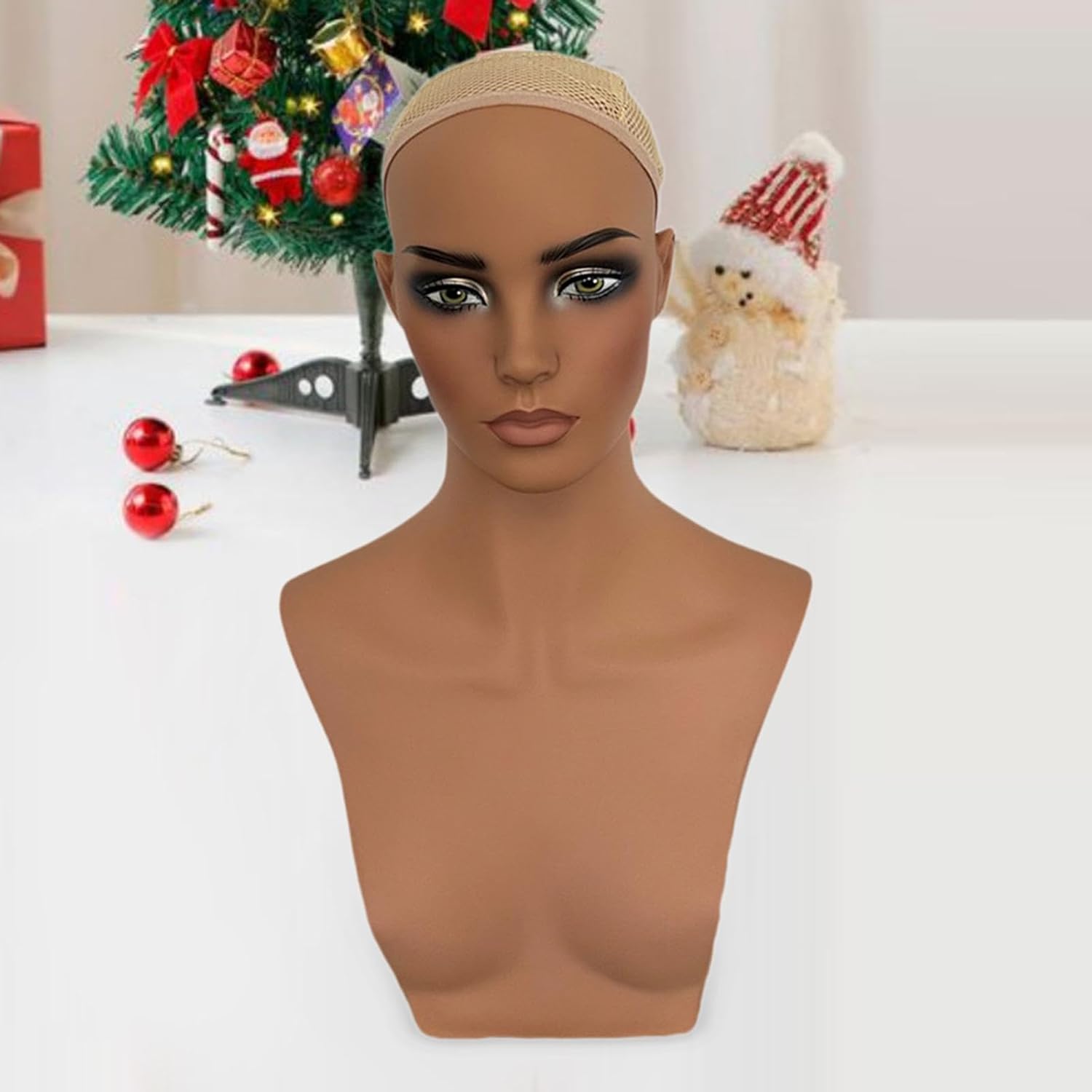 predolo Wig Holder Mannequin Head for Jewelry And Cap Showcase, with Shoulder