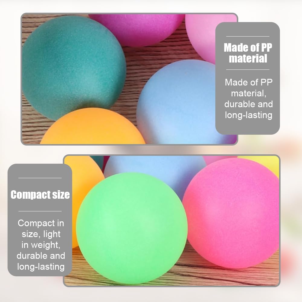 Balles PP Pour Bricolage 50 Balles De Ping Pong Dafencar - Multicolores, Surface Lisse, Pour Jeux & Déco Rebond Constant