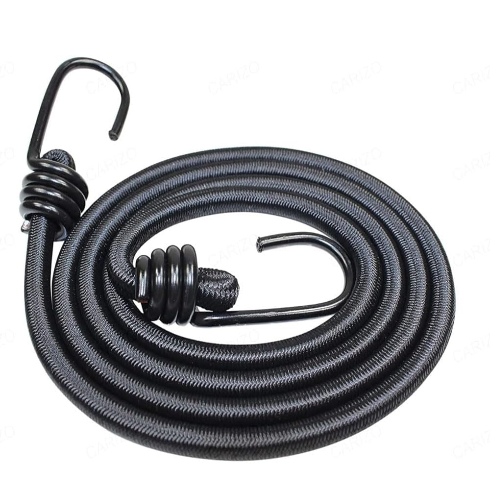 Bungee Rope Set, Stretchable Drying Rope with Hooks, Multicolour (4, Black, 5 ft) — Amazon image 4