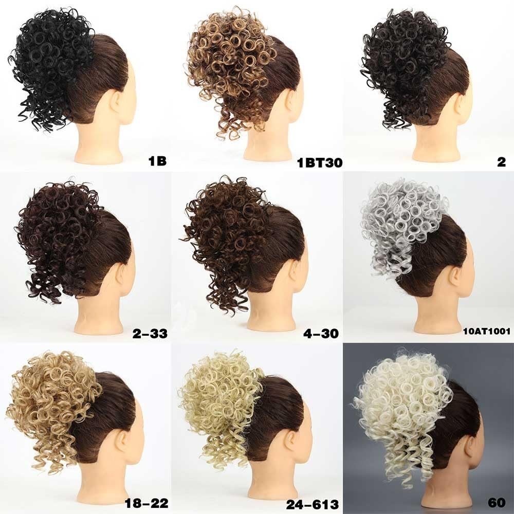 sztuczne włosy kok Messy Bun Hair Piece dla kobiet, elastyczna, syntetyczna, kręcona, kokowa przedłużka do włosów Akcesoria do włosów(4-30)