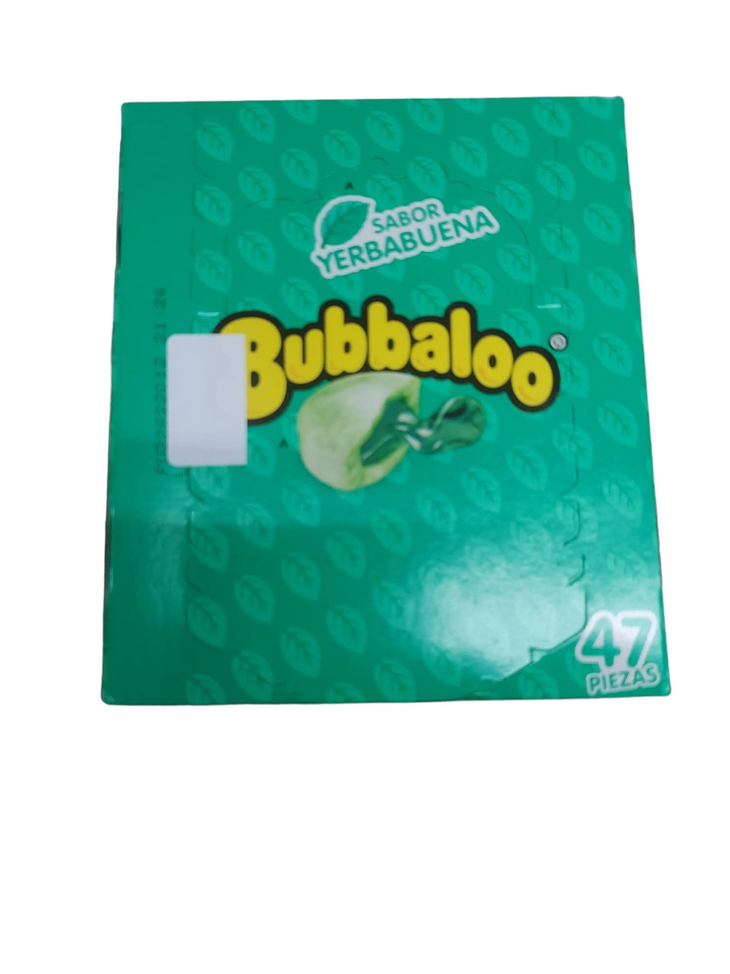 Bubbaloo Chewing Gum with Flavor Filled Center Yerbabuena Flavor (50 Pieces)