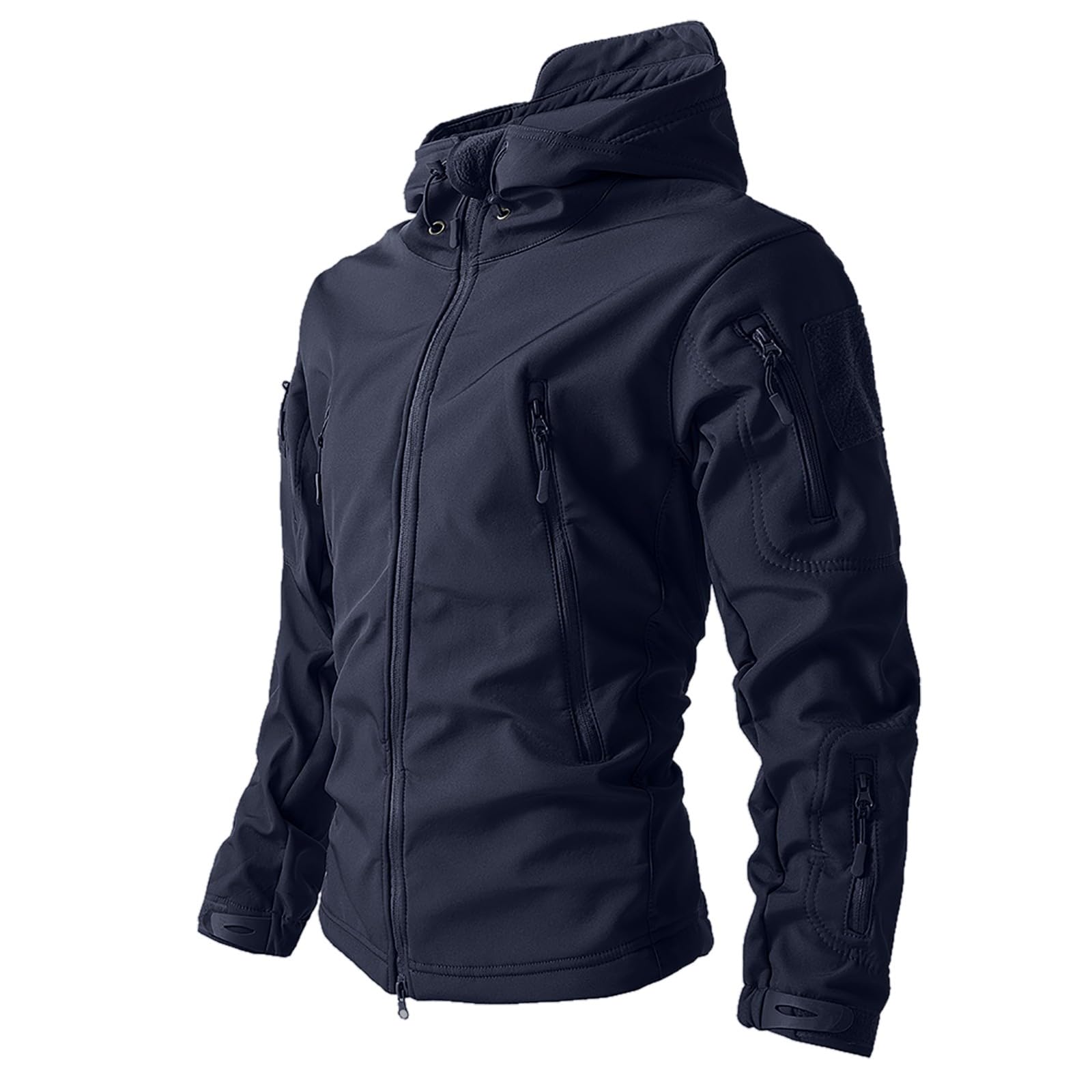 Generisch Chubasquero para hombre, impermeable, transpirable, chaqueta funcional para exteriores, senderismo, cortavientos, ligera, capucha A15