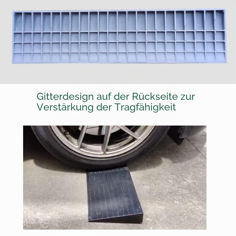 Türschwellenrampe Aus Gummi, Tragbare Rollstuhlrampe 3/4/5cm Hoch, Leichte Schwellenrampe Auffahrrampe, Ausgleichsprofil Für Bürgersteig, Rollator E Scooter (80 * 22 * 5cm)