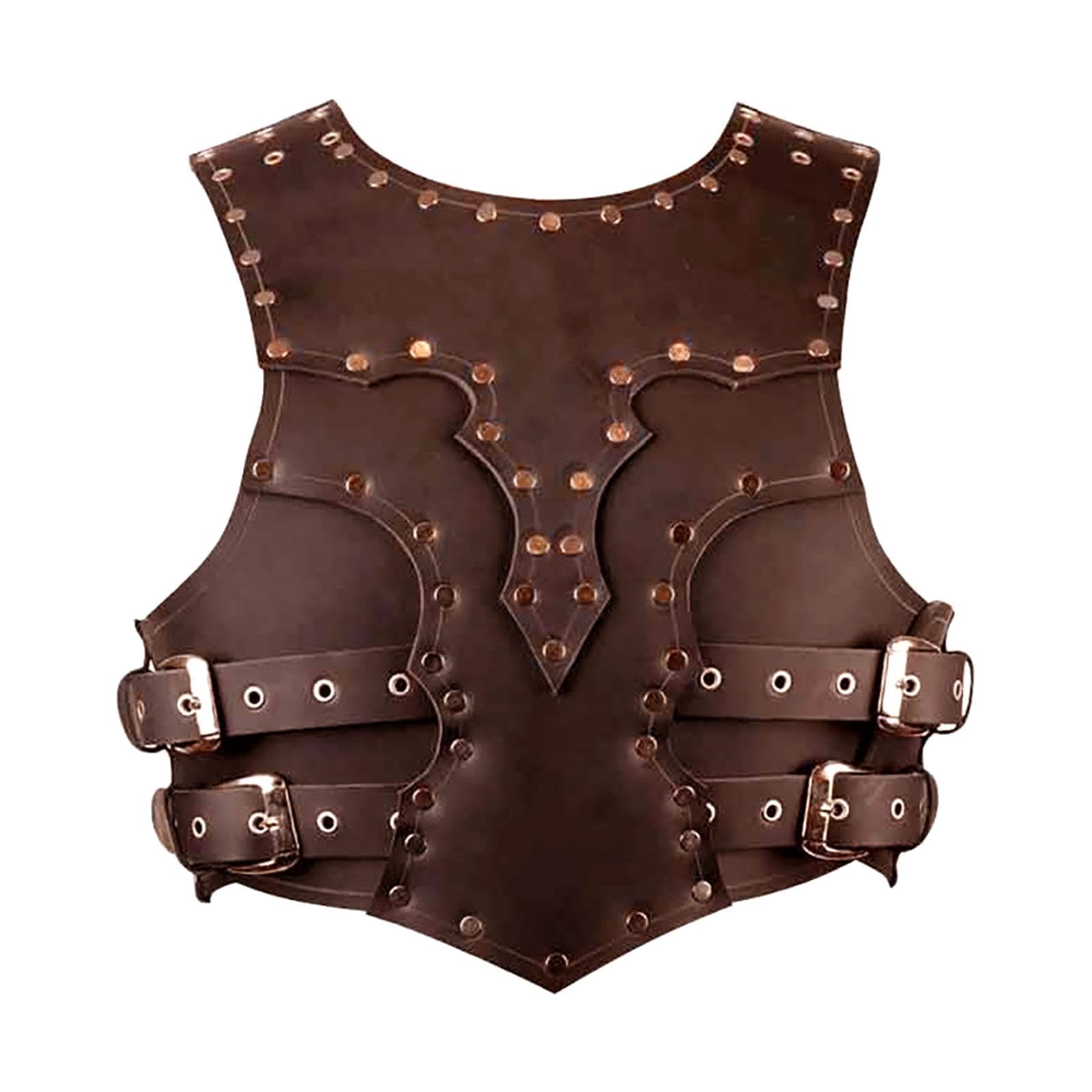 Medieval Chest Armored Mans Halloween Party for Cosplay Party Halloween Knight Brown-image-15