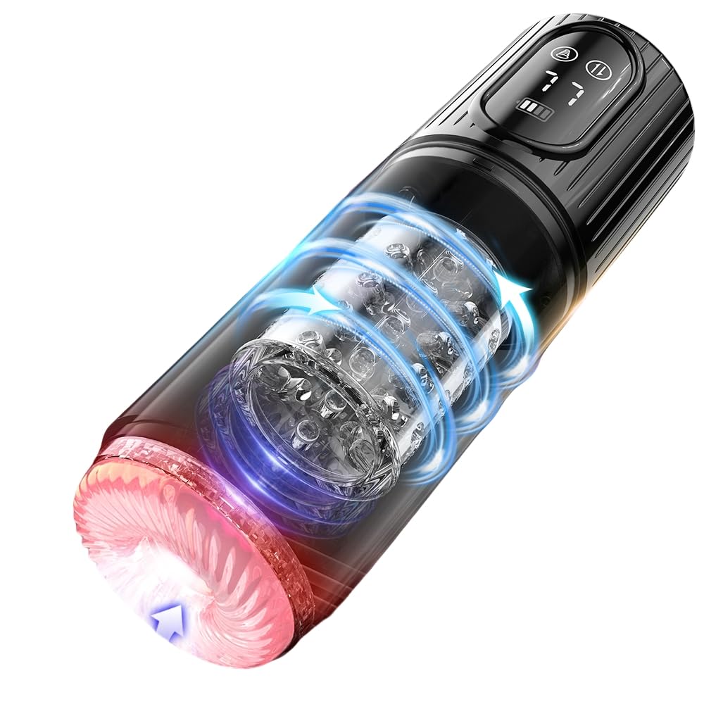 New Automatic Stroking Sucking Masturebastorfor Men 7 Viboators Toys Thrusting Machine & Rotating Adult Toy Bj Masterbuters Male Masterburbatar Hands Free Pocket Puzzy Tight Underwear (black2)