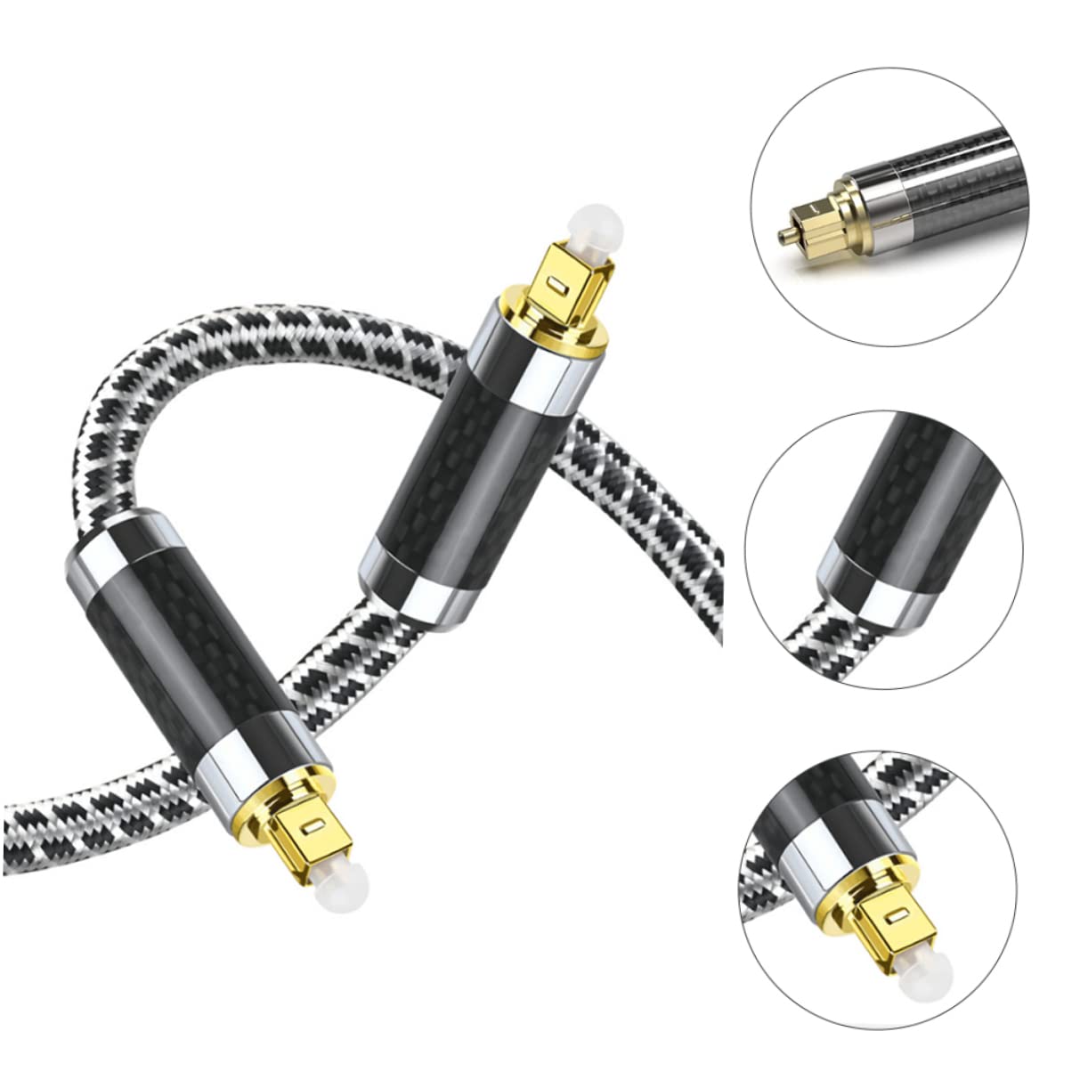 Gatuida Cavo Audio Ottico Da Metri Connettori Maschio-maschio Cavo Audio Digitale Trasmissione Segnali Ottici Placcatura in Oro