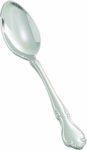 Winco Chantelle - Juego de cucharas demitasse de 12 piezas, acero inoxidable 18-8