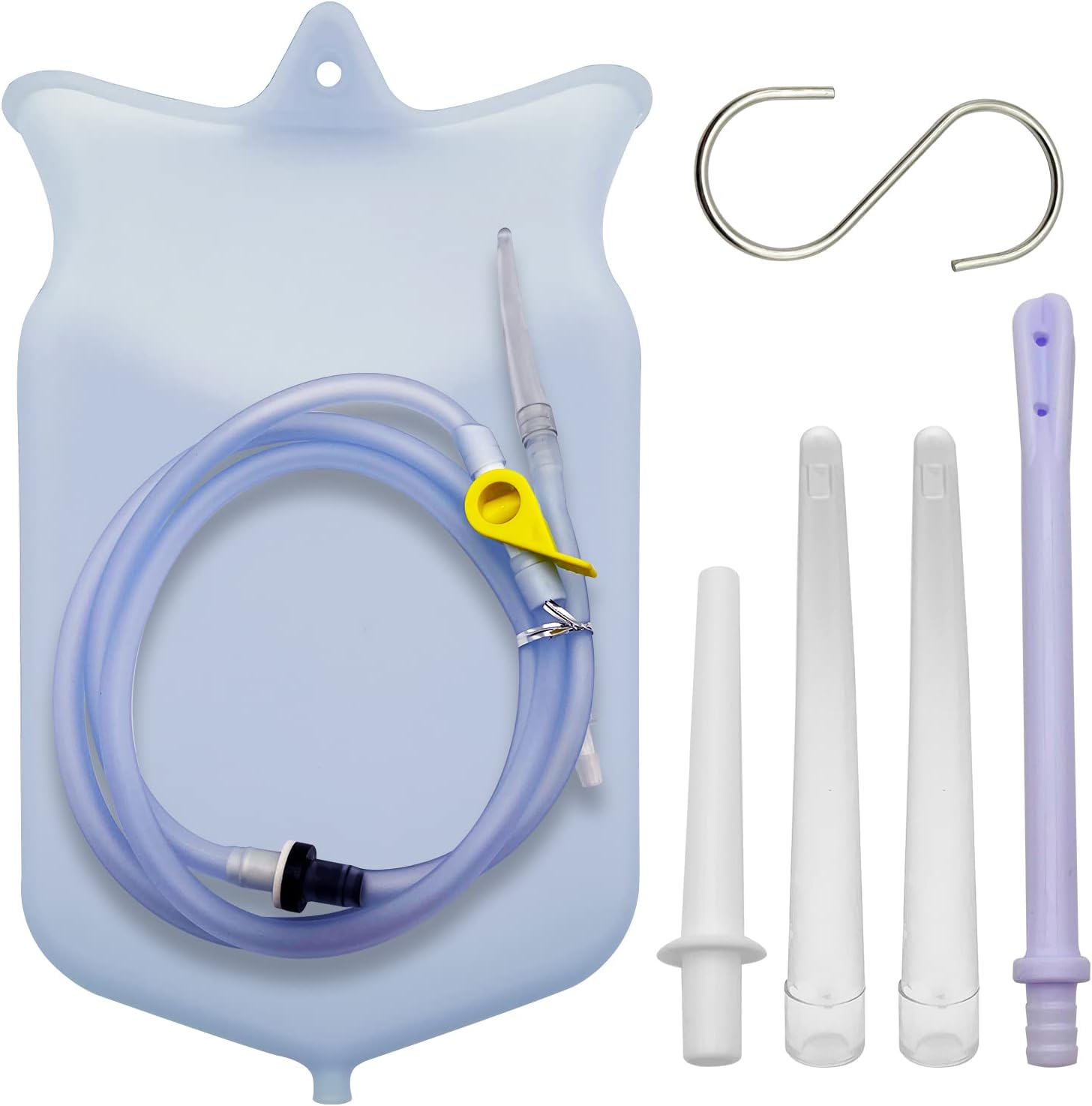 Enemas 2Qt Silicone Enema Bag Kit for Colon Cleaning Coffee