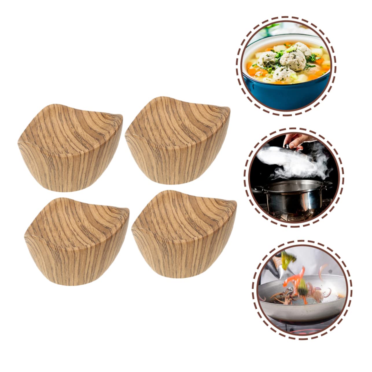 Pomello Set e Resistente in Bakelite Coperchio Pentola Installazione Legno al Calore, 4 Pezzi Manopole Facile stallazione e Design Pentole