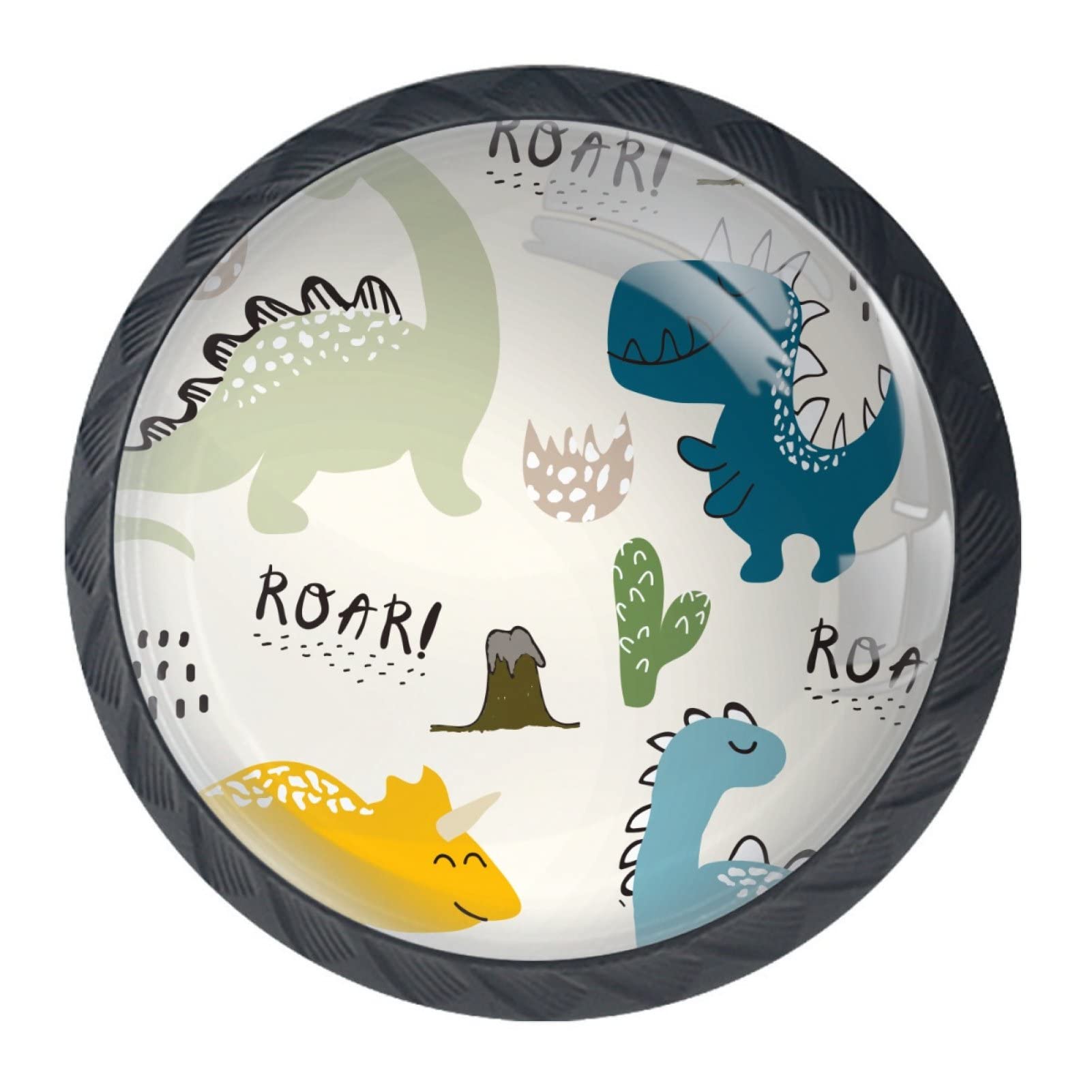 Childish Dinosaur Cabinet Door Knobs Handles Pulls Cupboard Handles Drawer Wardrobe 4pcs