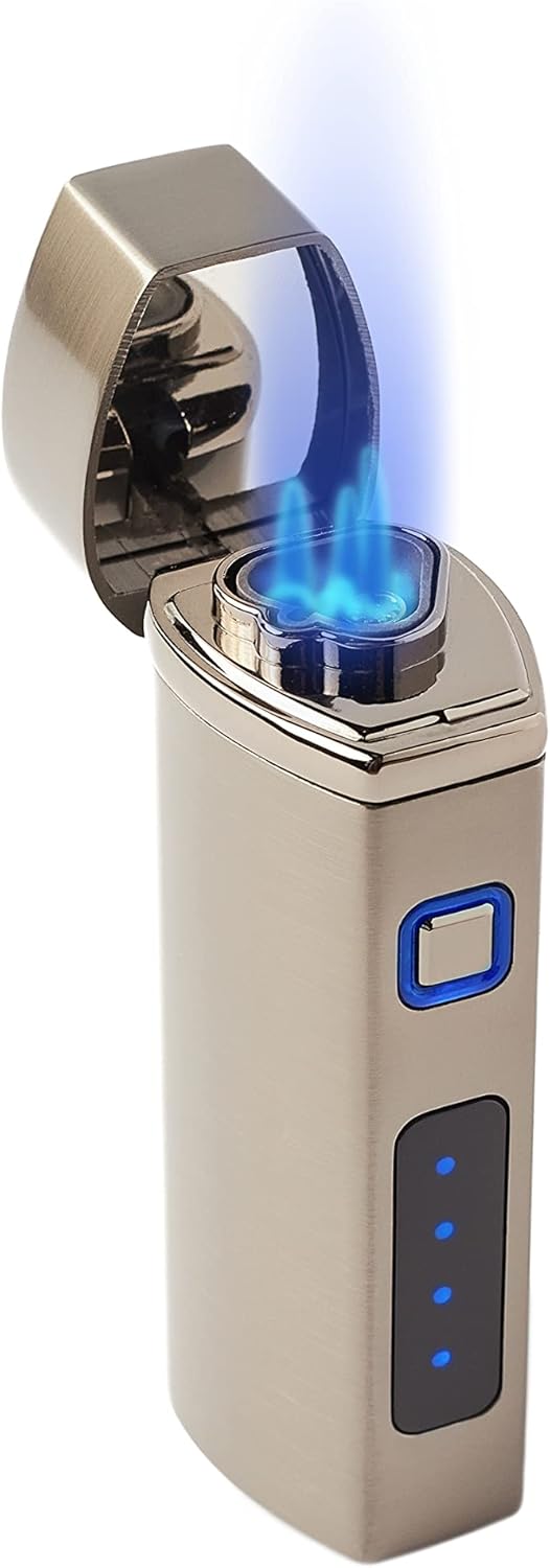 Pardo Cigar 4-in-1 Multitool, Dual Size Cigar Punch with Cigar Draw Enhancer Twin Nubber Pardo Torch Lighter Triple Jet Flame, Refillable Butane Electronic Ignition Lighter with 3 Windproof Jet Flames
